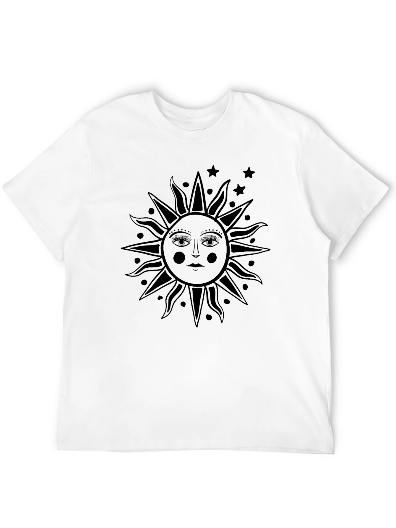 Black Mystic Sun Graphic T-Shirt - Unisex Black Tee view 12