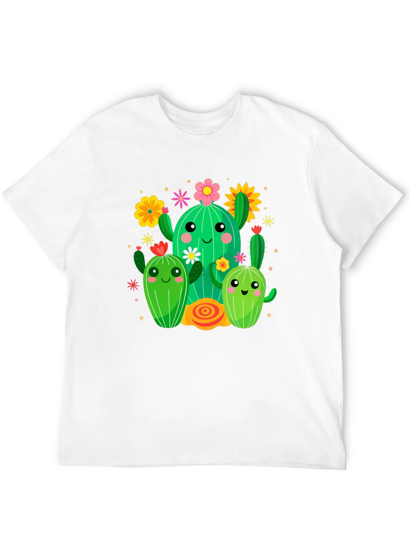 Black Cute Cactus Crew Graphic Tee - Fun & Stylish view 12