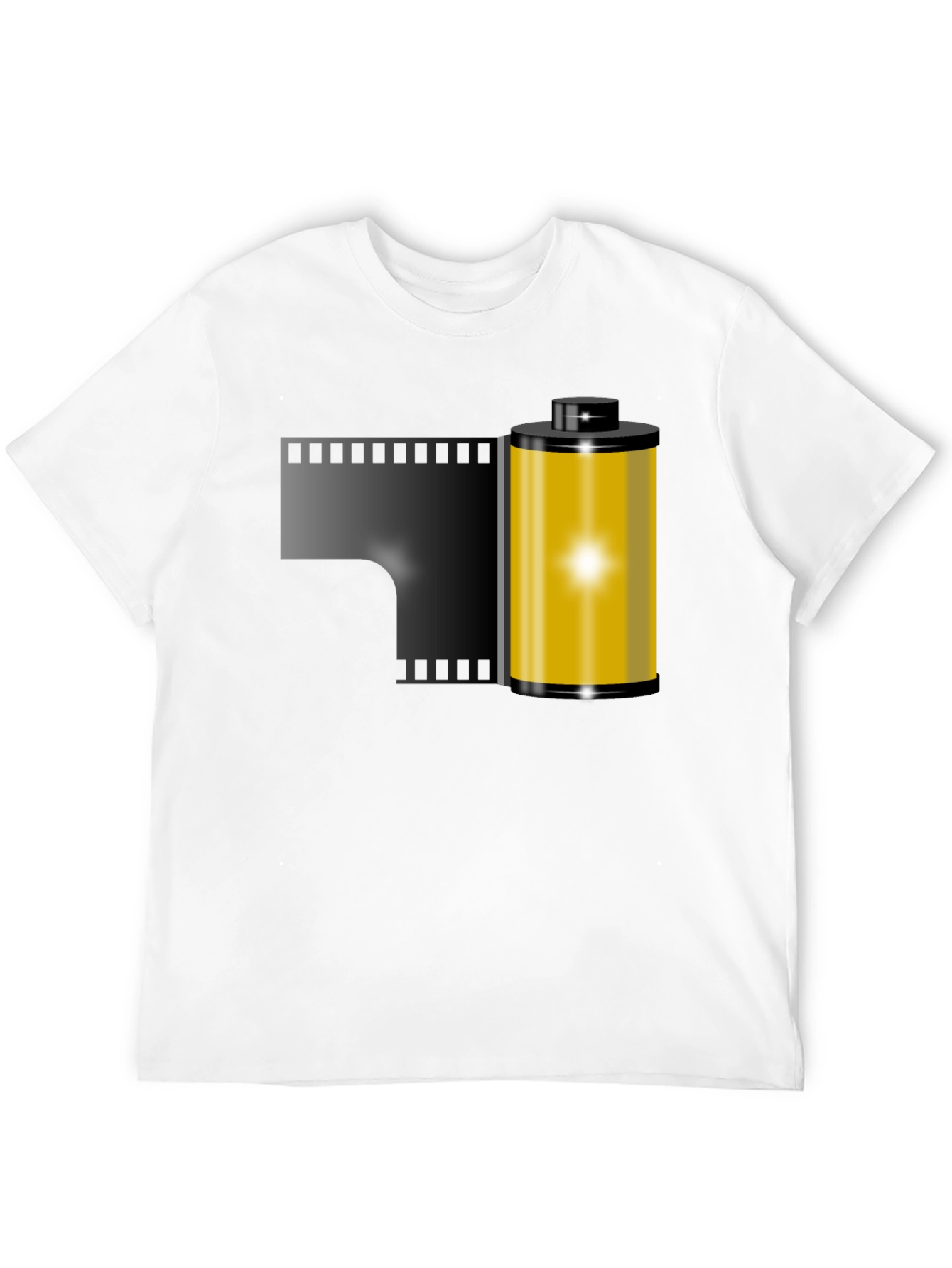 Black Film Roll Graphic Tee - Retro Photography Shirt view 12