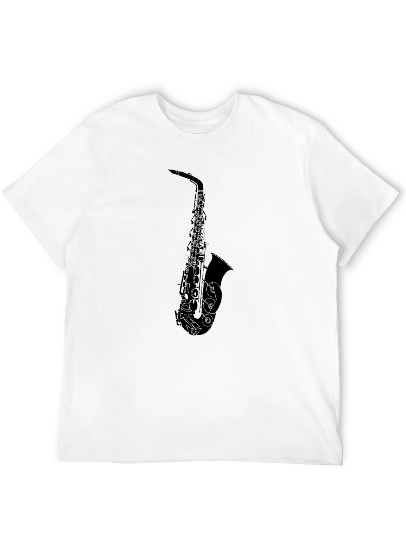 Black Saxophone Graphic Tee - Stylish Music Lover's Shirt view 12