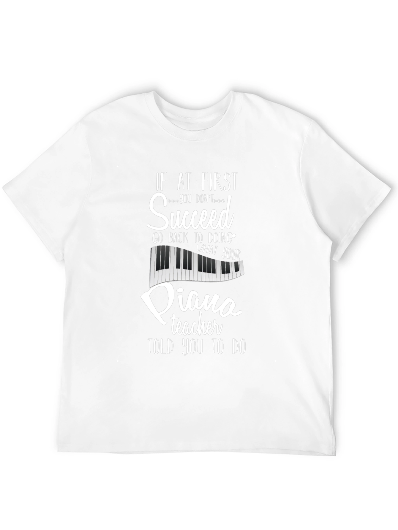 Black Piano Teacher Graphic T-Shirt - Music Lover Tee view 12