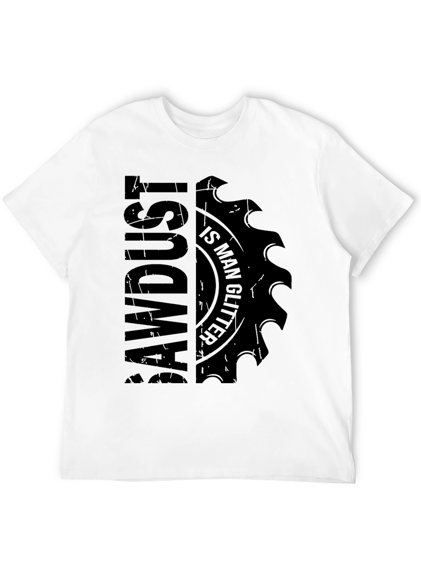 Black Sawdust is Man Glitter T-Shirt - Black Graphic Tee view 12