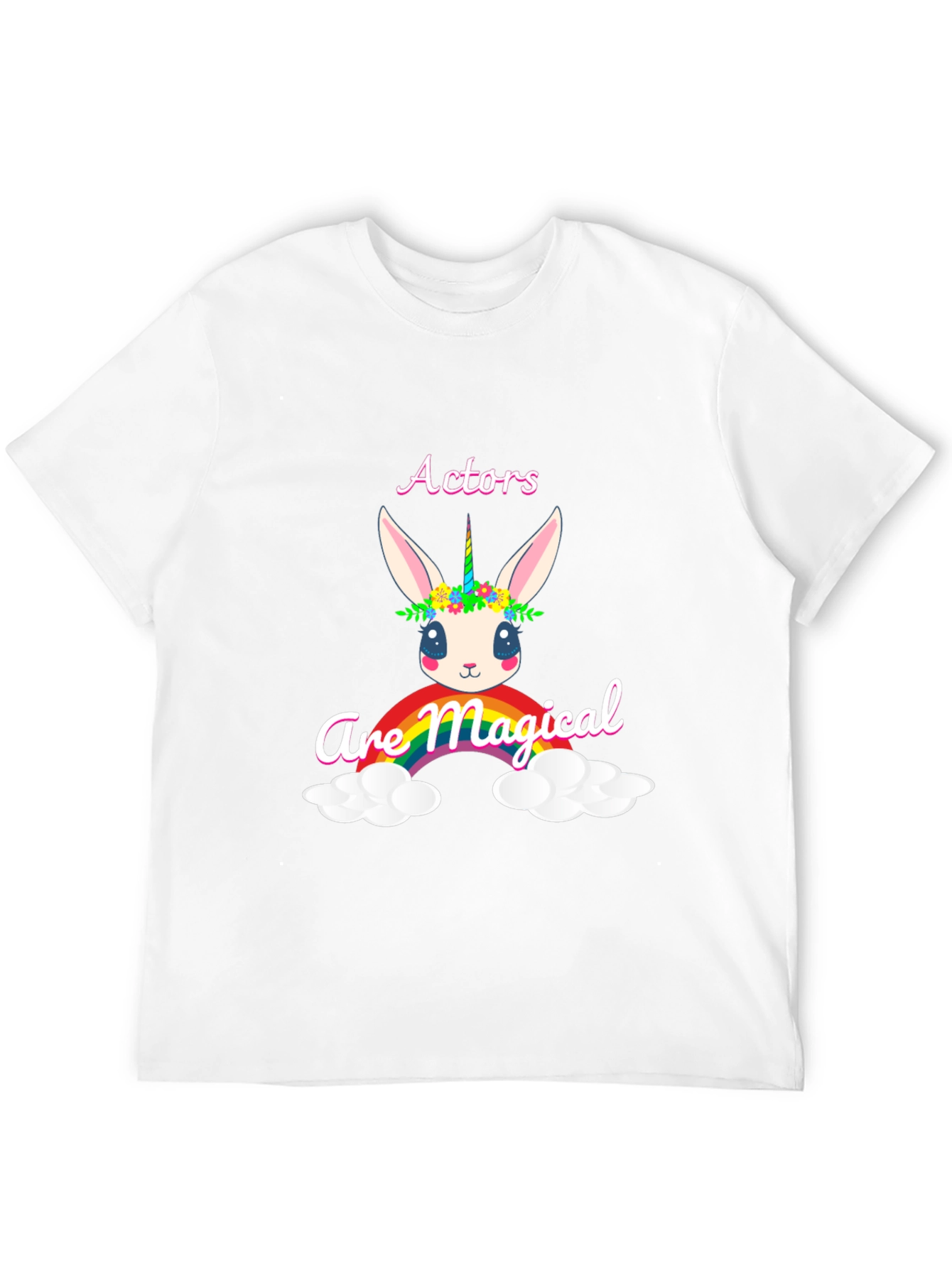 Actors are Magical Unicorn Rabbit Rainbow T-Shirt - 12