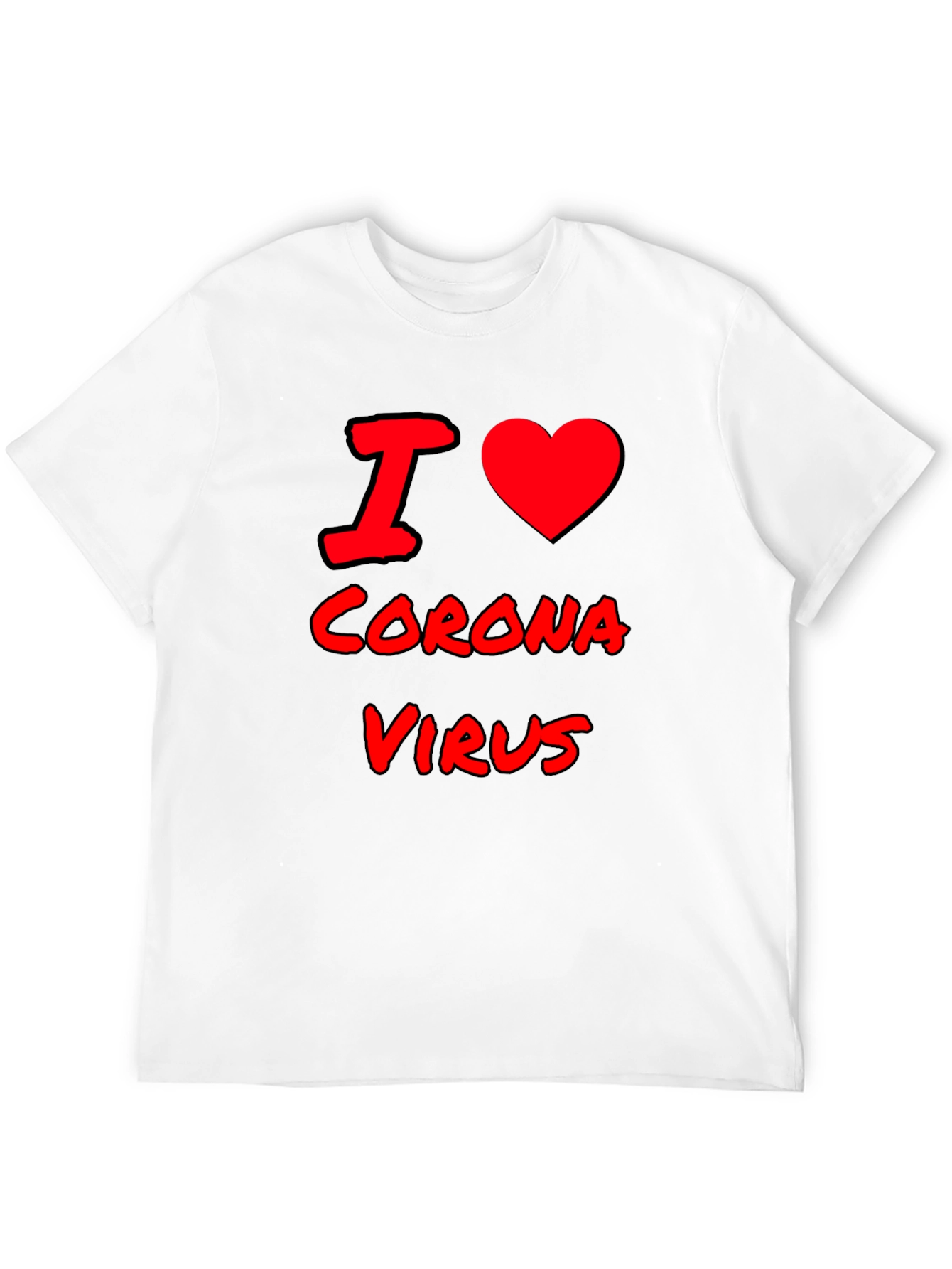 Black I Love Coronavirus Graphic Tee - Black view 12