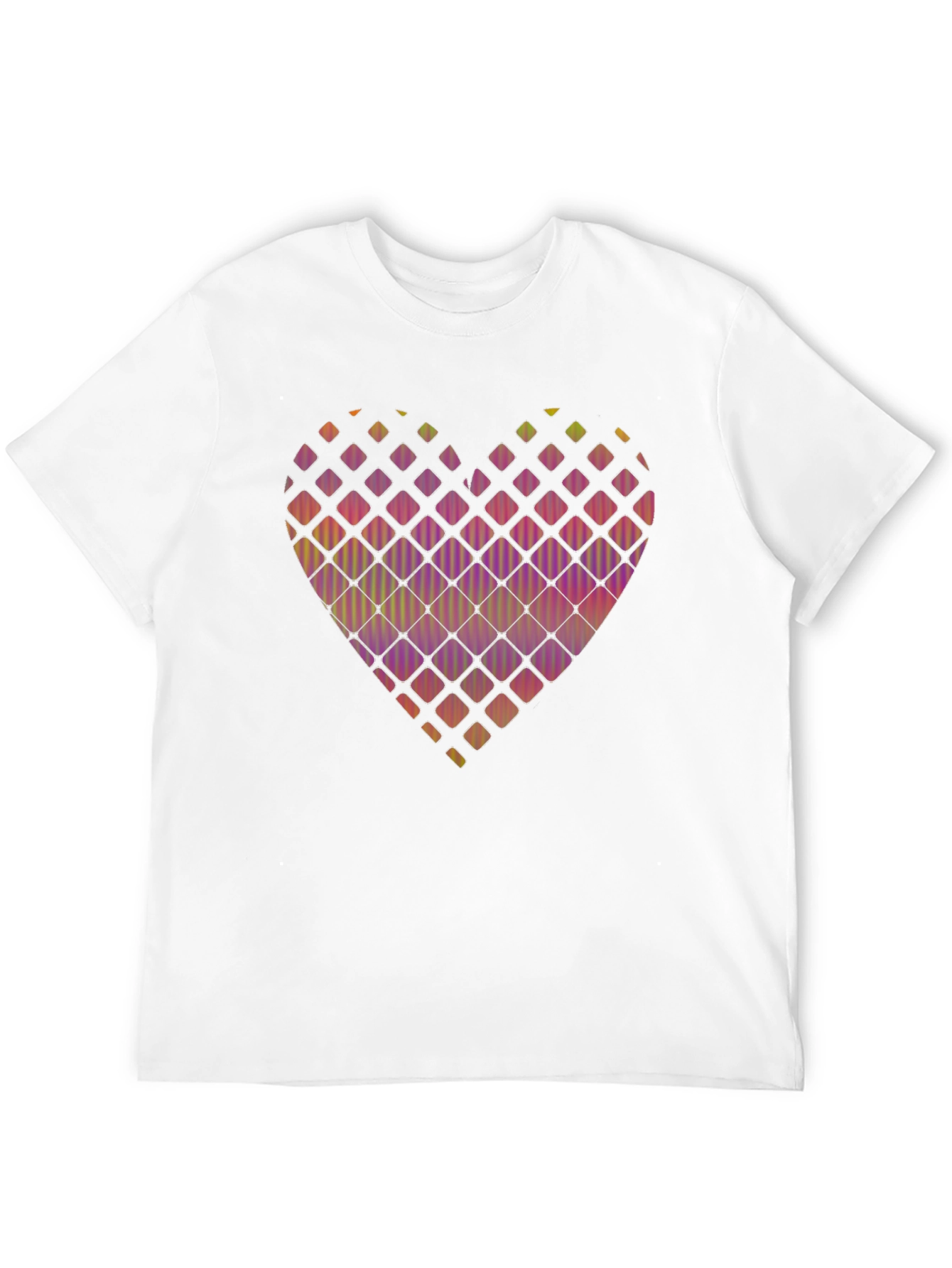 Black Heart Pattern Black T-Shirt view 12