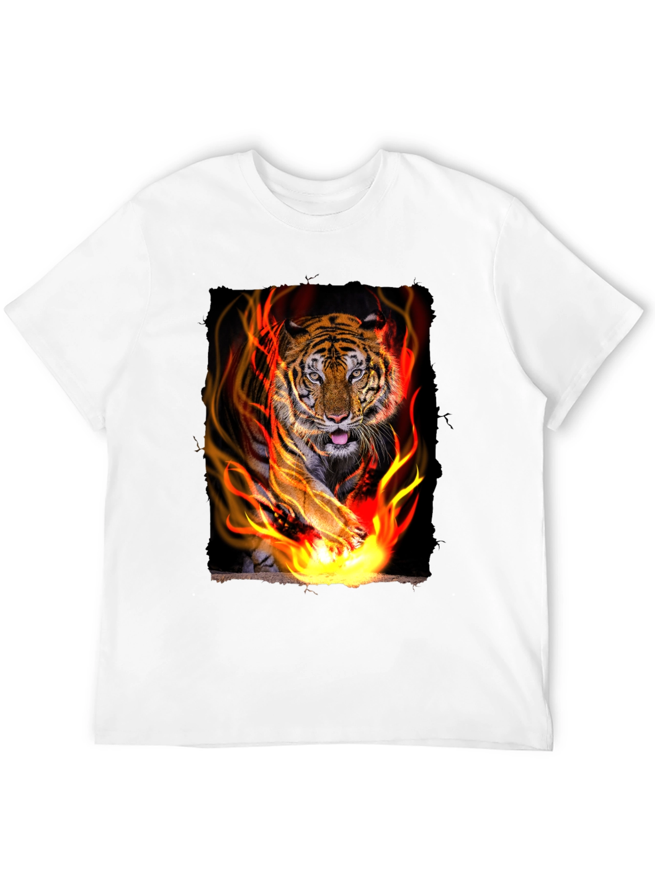 Black Tiger Graphic Tee - Men's Black T-Shirt view 12
