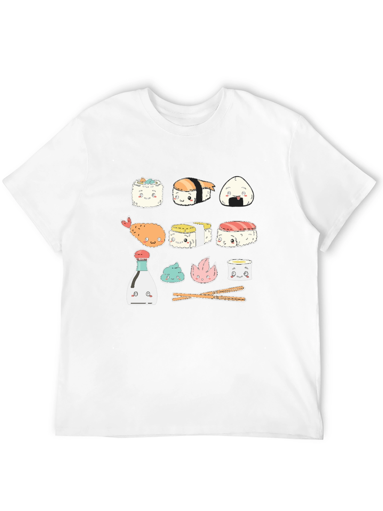 Black Kawaii Sushi T-Shirt - Cute Japanese Food Tee view 12