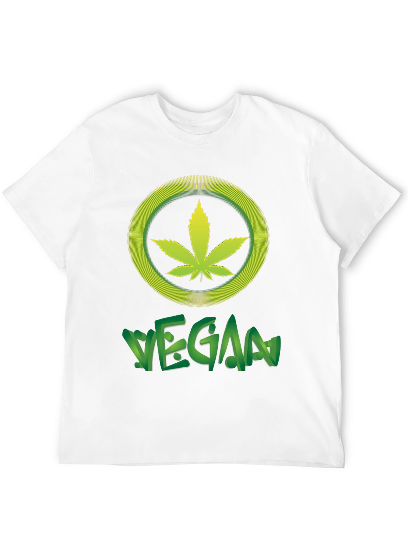 Black Vegan Marijuana Leaf T-Shirt - Black Cotton Tee view 12