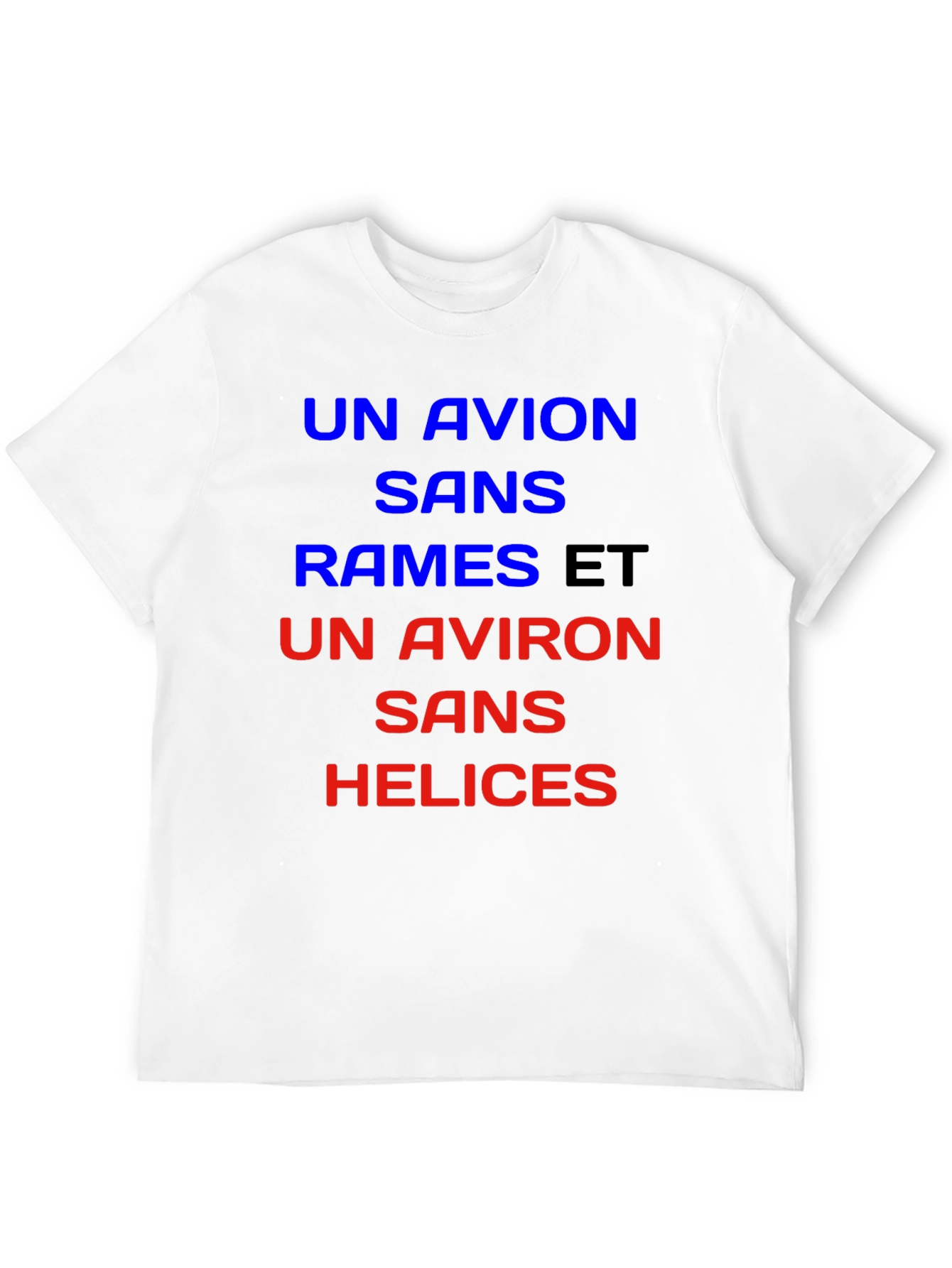 Black Un Avion T-Shirt - French Slogan Tee view 12