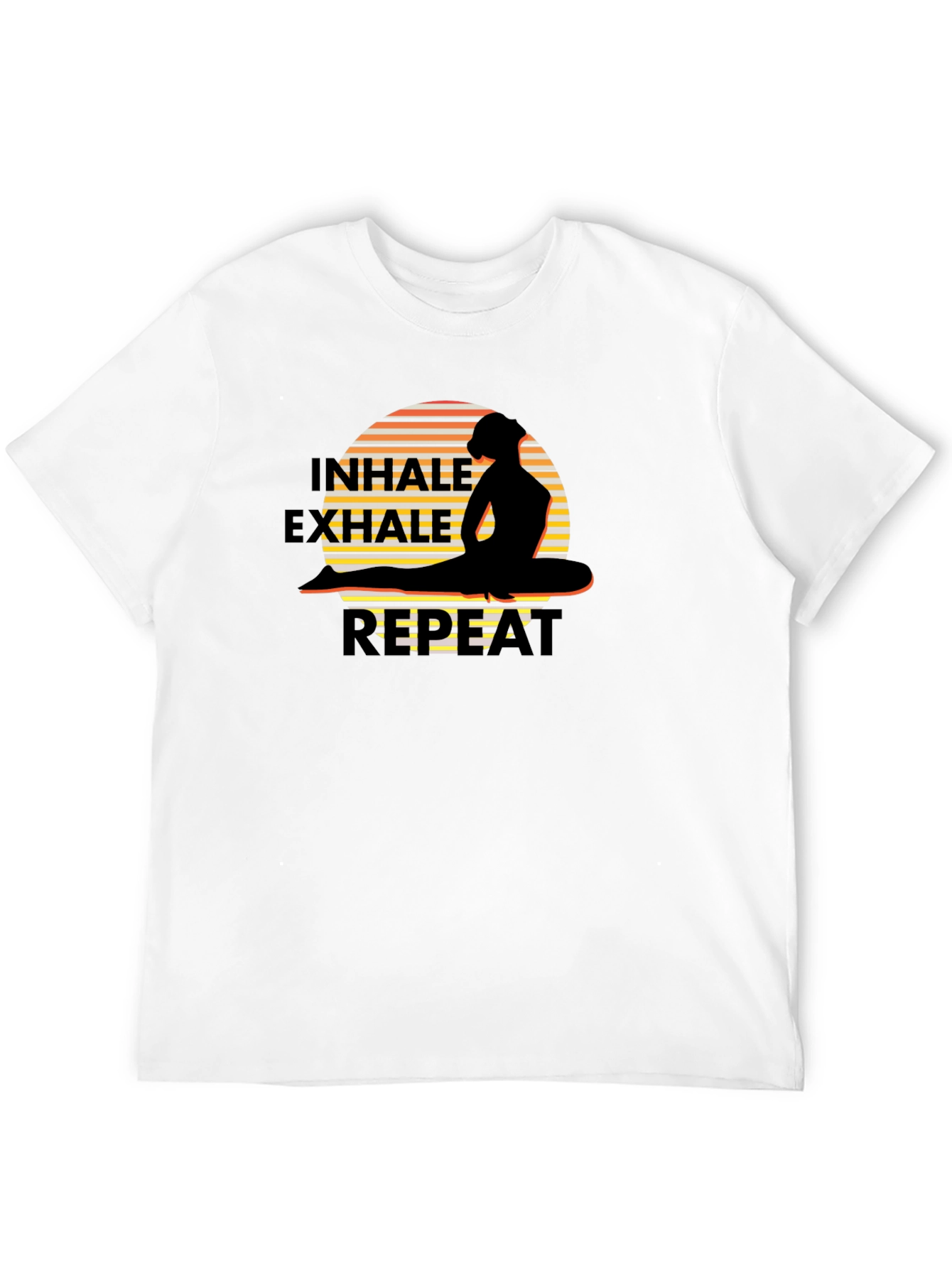 Black Inhale Exhale Repeat Yoga T-Shirt view 12