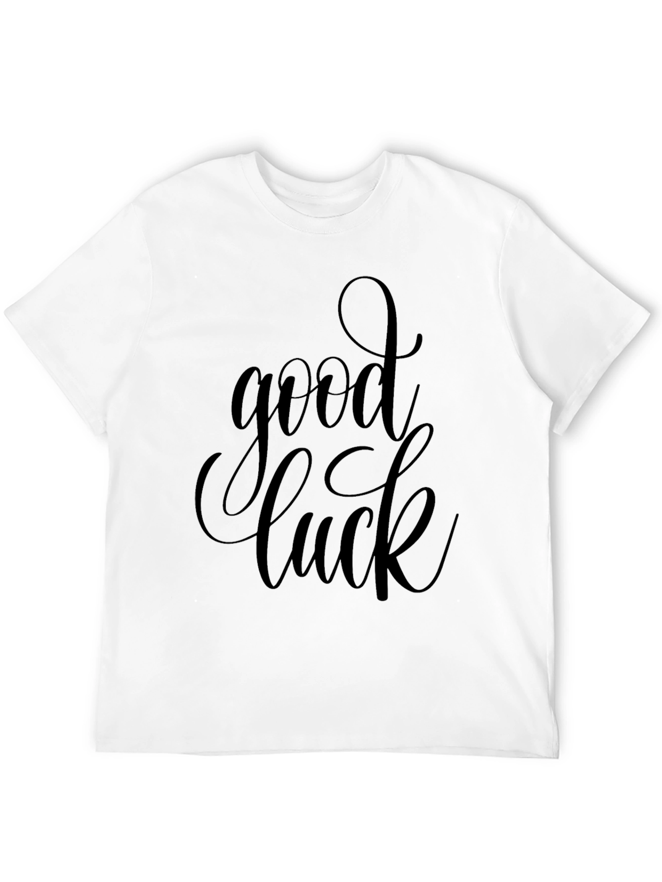 Black Good Luck Graphic Tee - Black Crew Neck view 12