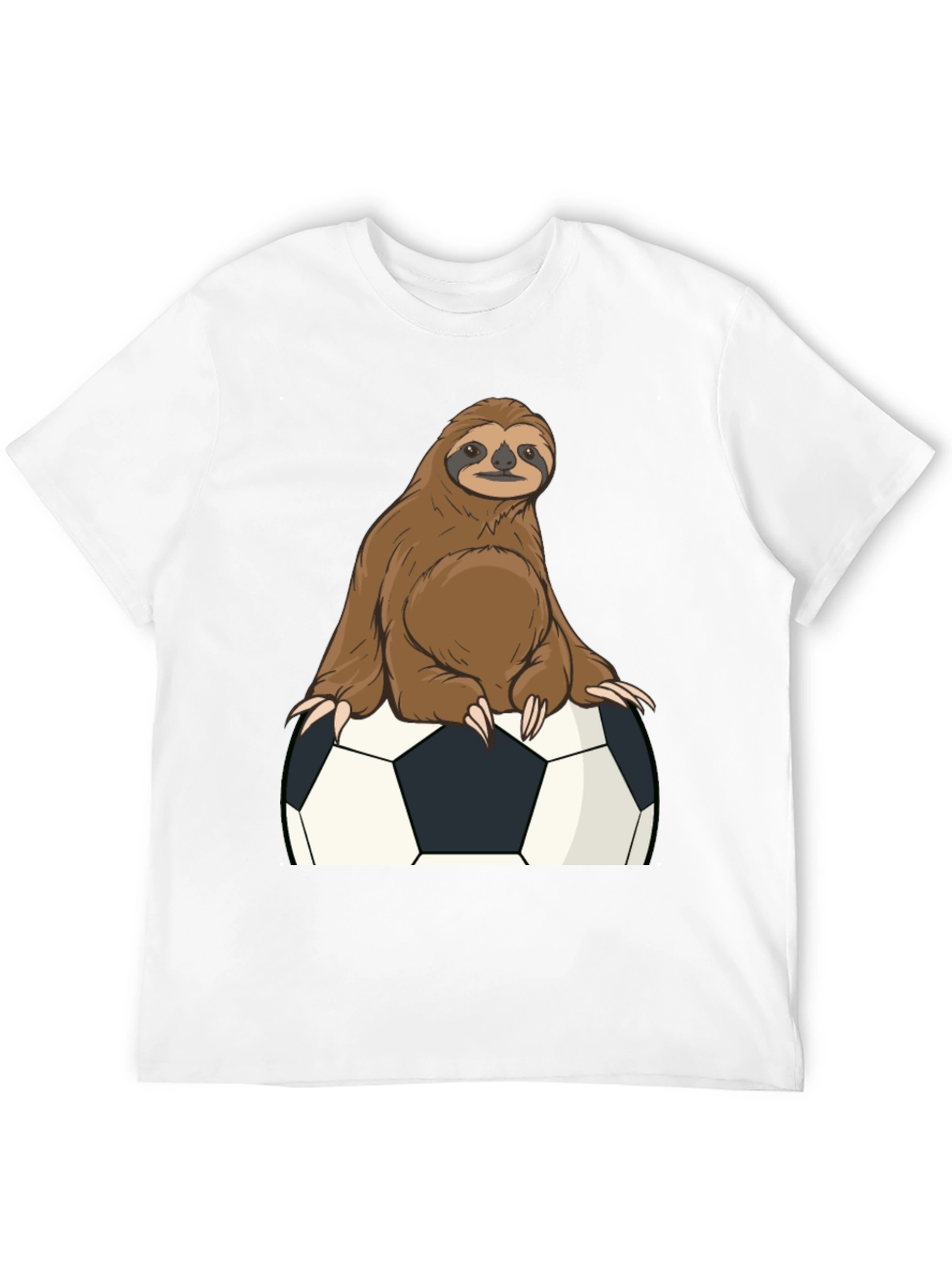 Black Sloth Soccer T-Shirt - Funny Graphic Tee view 12