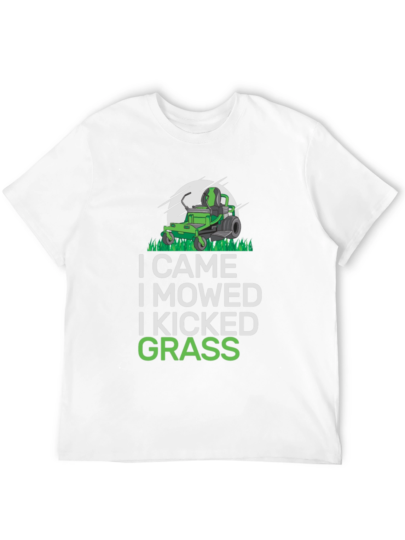 Black I Came I Mowed T-Shirt, Funny Lawn Mowing Shirt view 12