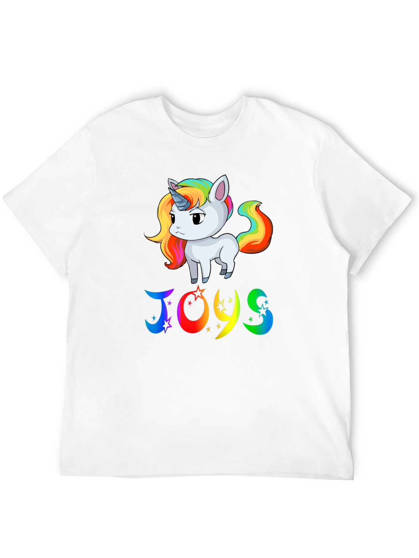 Black Rainbow Unicorn JOYS Graphic Tee view 12