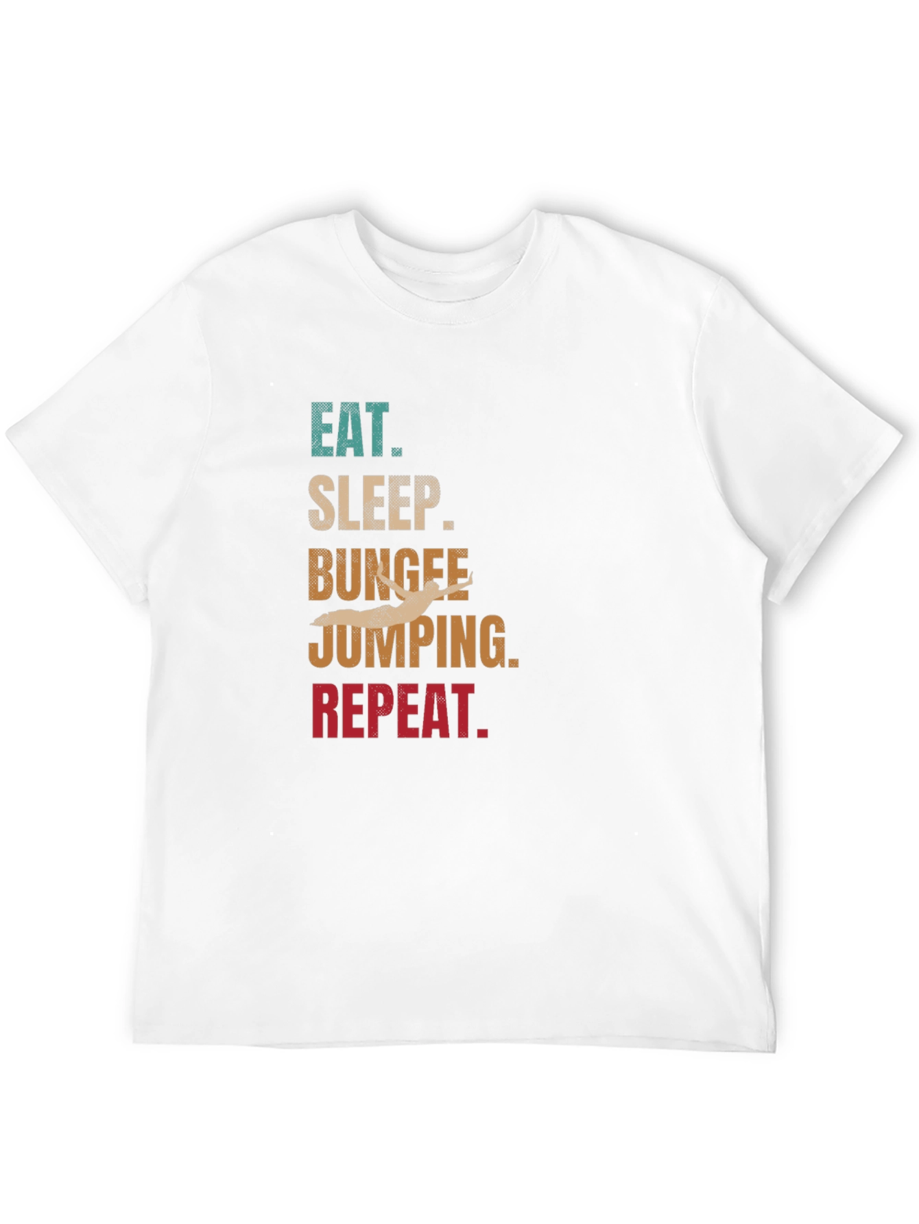 Eat Sleep Bungee Jump Repeat Black T-Shirt - 12