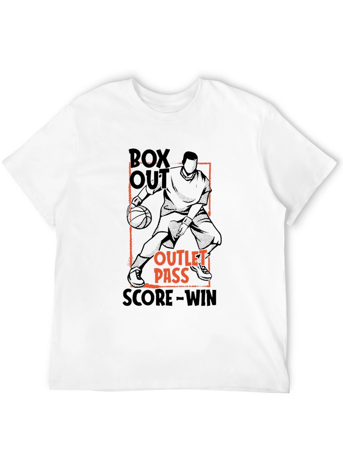 Black Basketball Graphic T-Shirt: Box Out, Pass, Score view 12