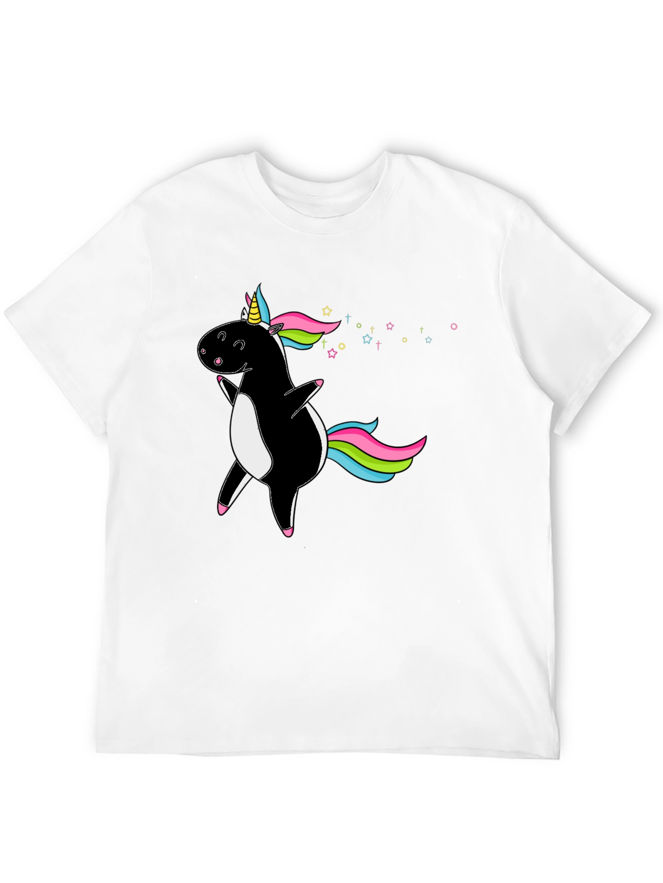 Black Unicorn T-Shirt - Men's Black Graphic Tee view 12