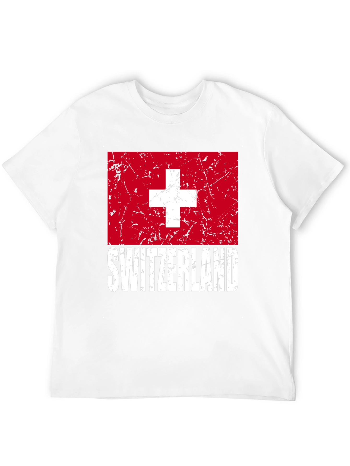 Switzerland Flag Graphic T-Shirt - Black - 12