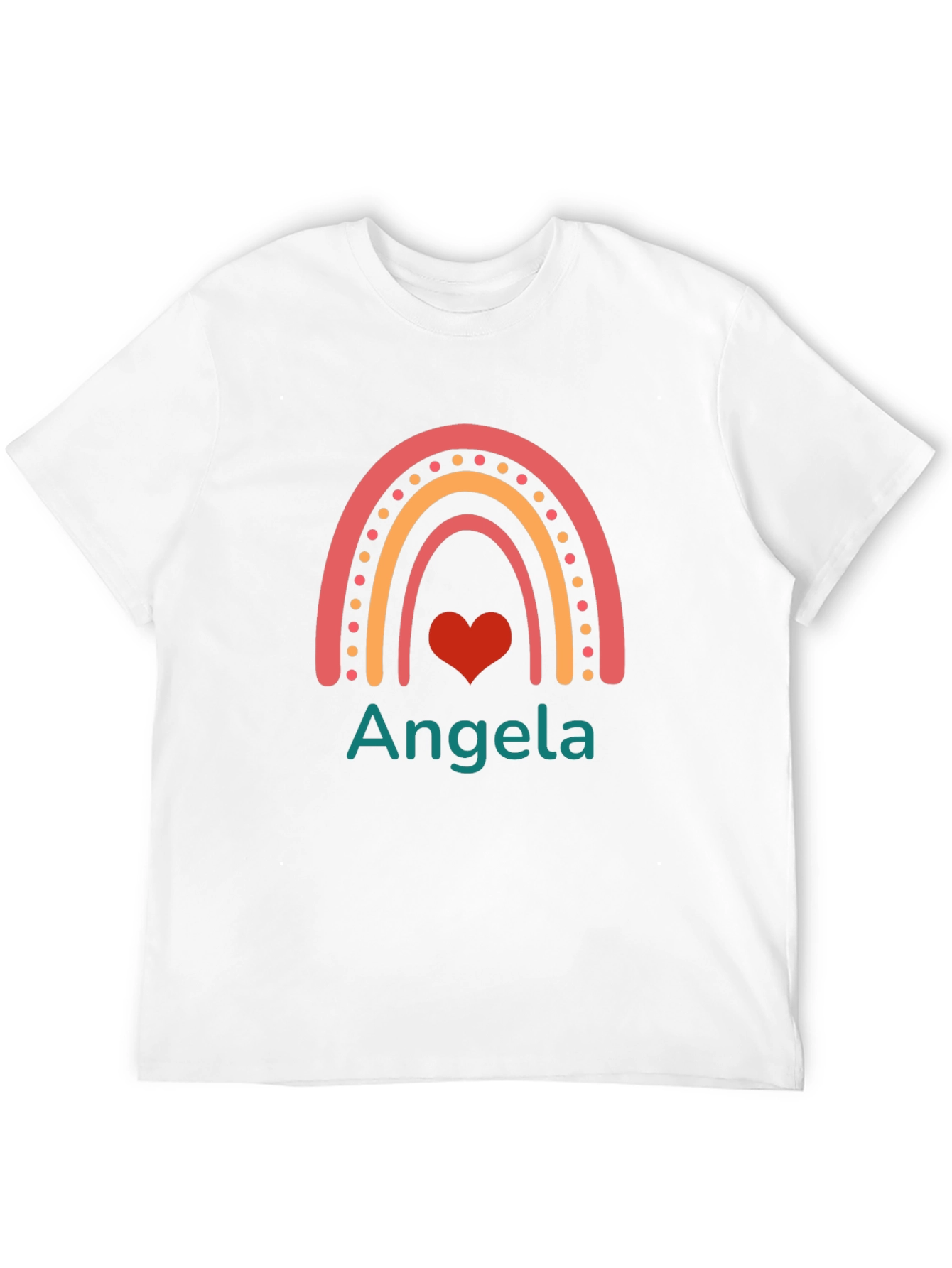 Black Personalized Rainbow Angela T-Shirt view 12