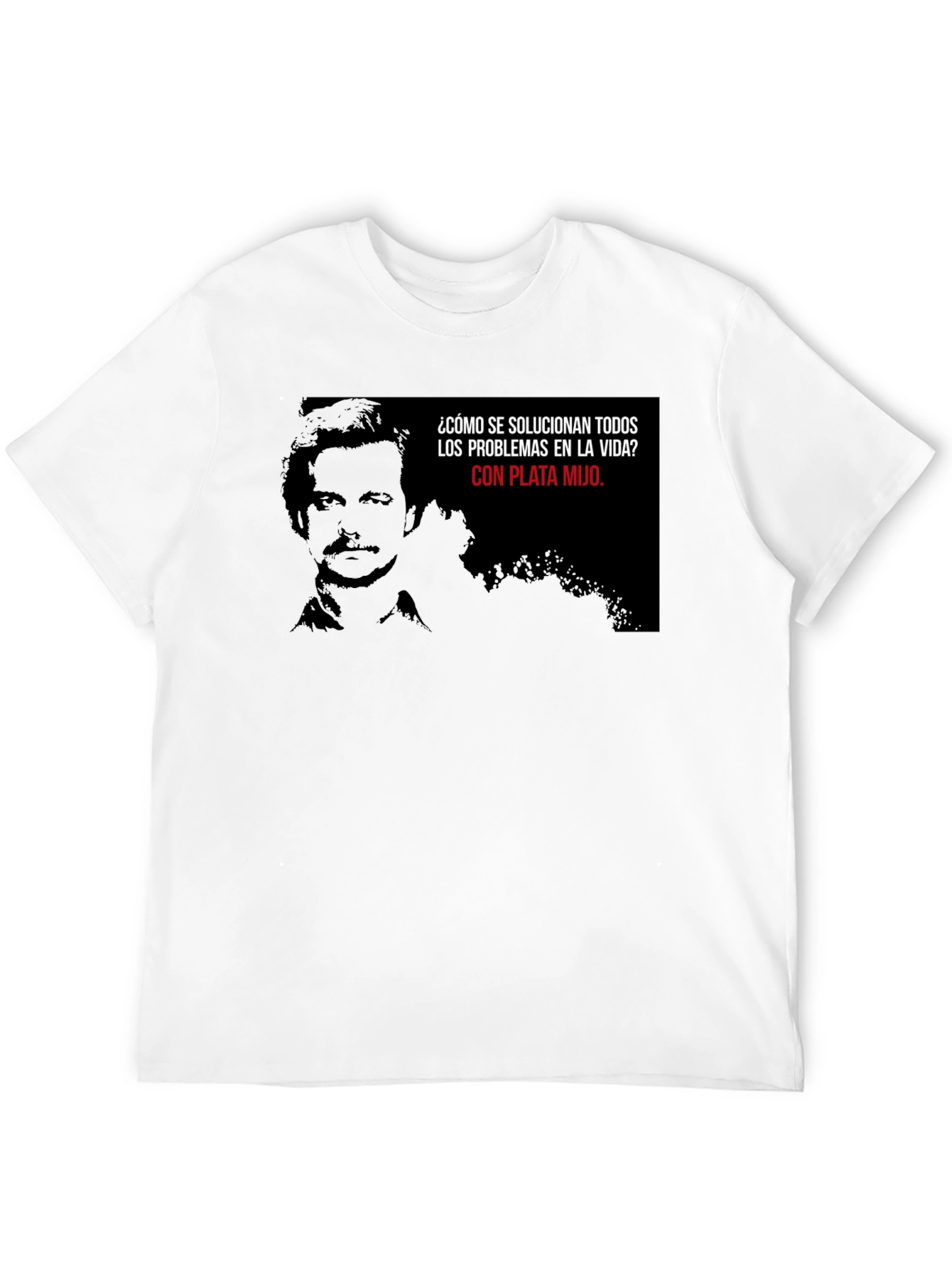 Black Pablo Escobar Plata Mijo T-Shirt - Black Cotton Blend view 12