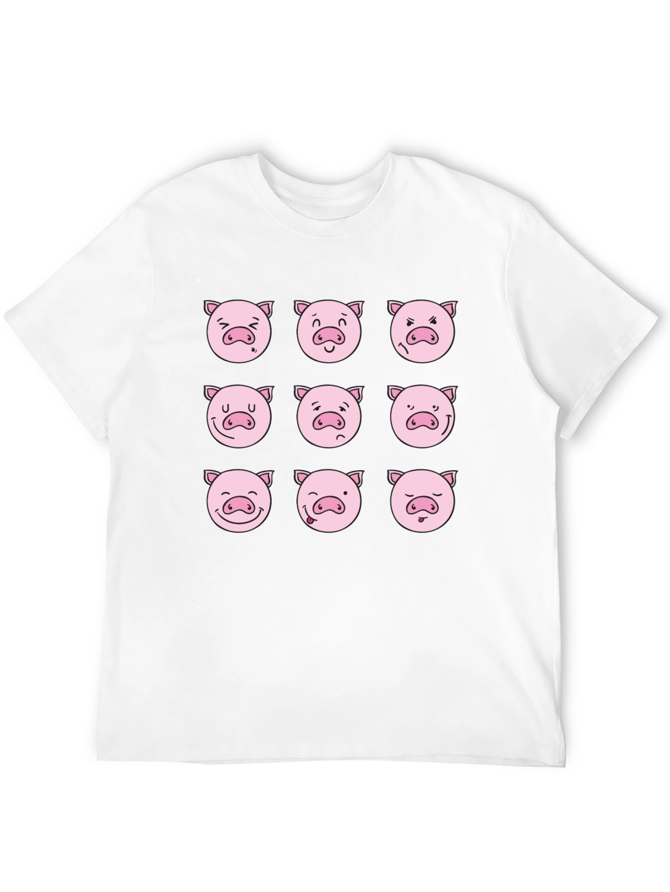 Black Pig Emoji Graphic Tee view 12