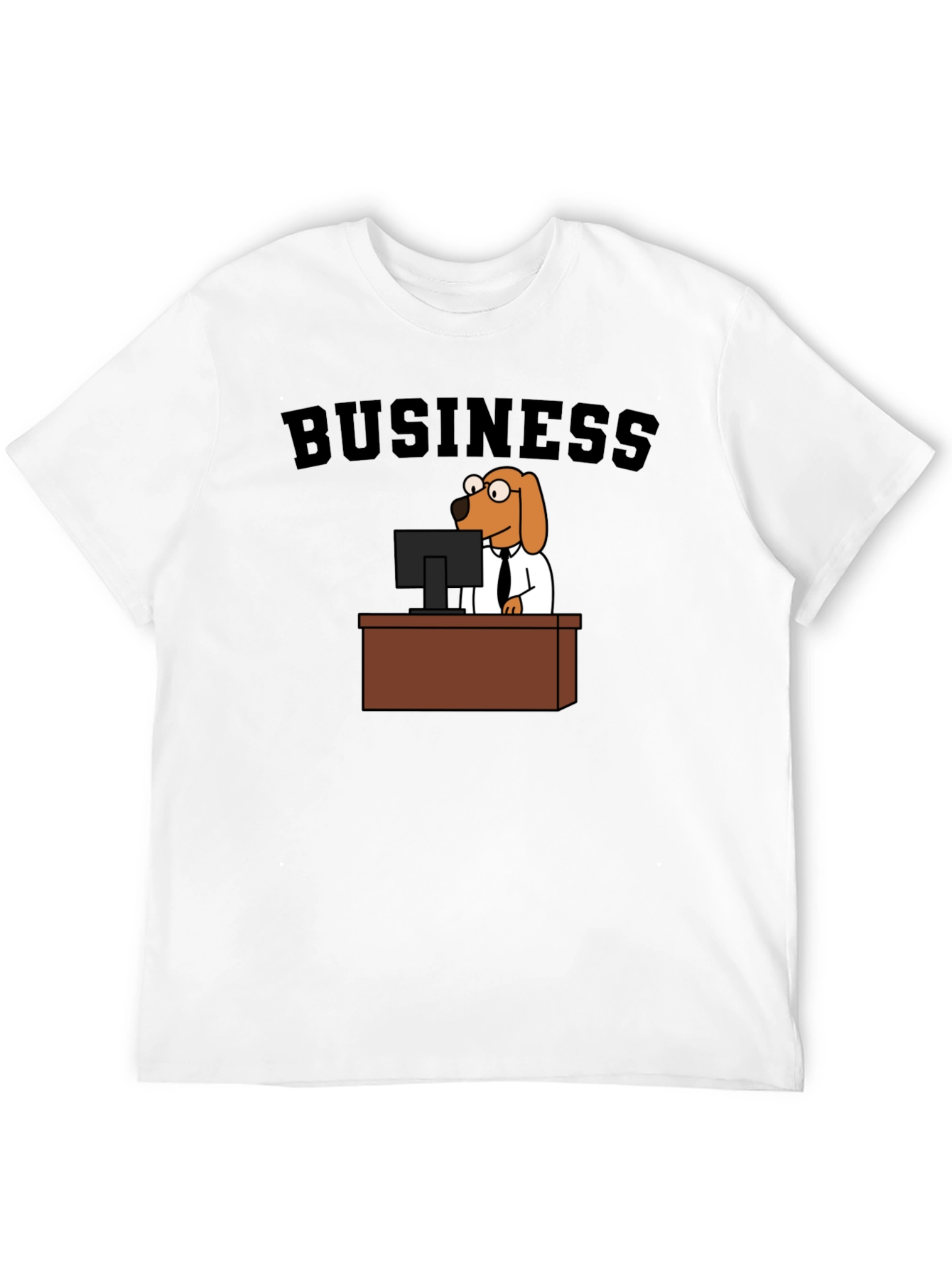 Black Business Dog Black T-Shirt view 12