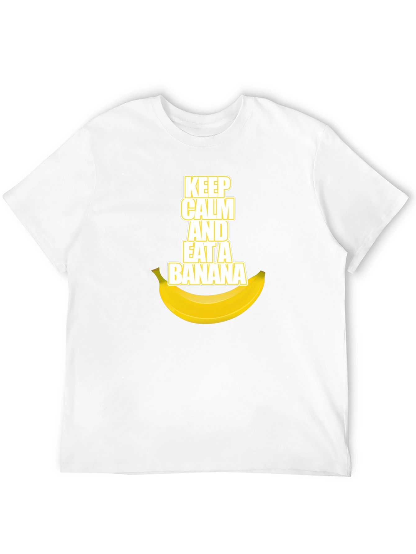 Black Keep Calm and Eat a Banana Graphic Tee view 12