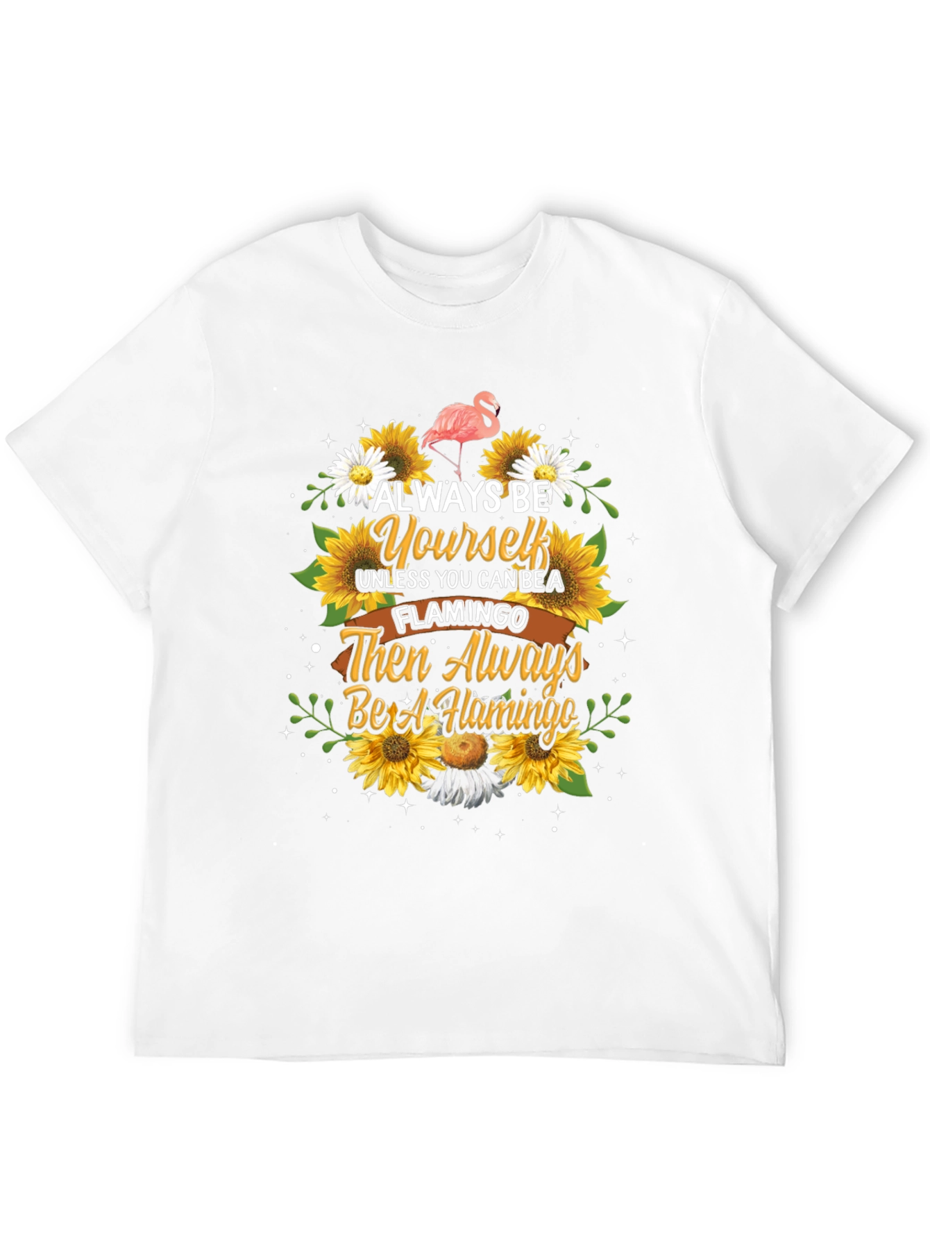 Black Always Be Yourself Flamingo Graphic Tee view 12