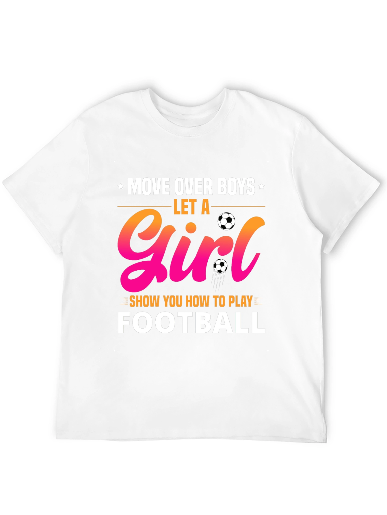 Girl's Football T-Shirt - 12