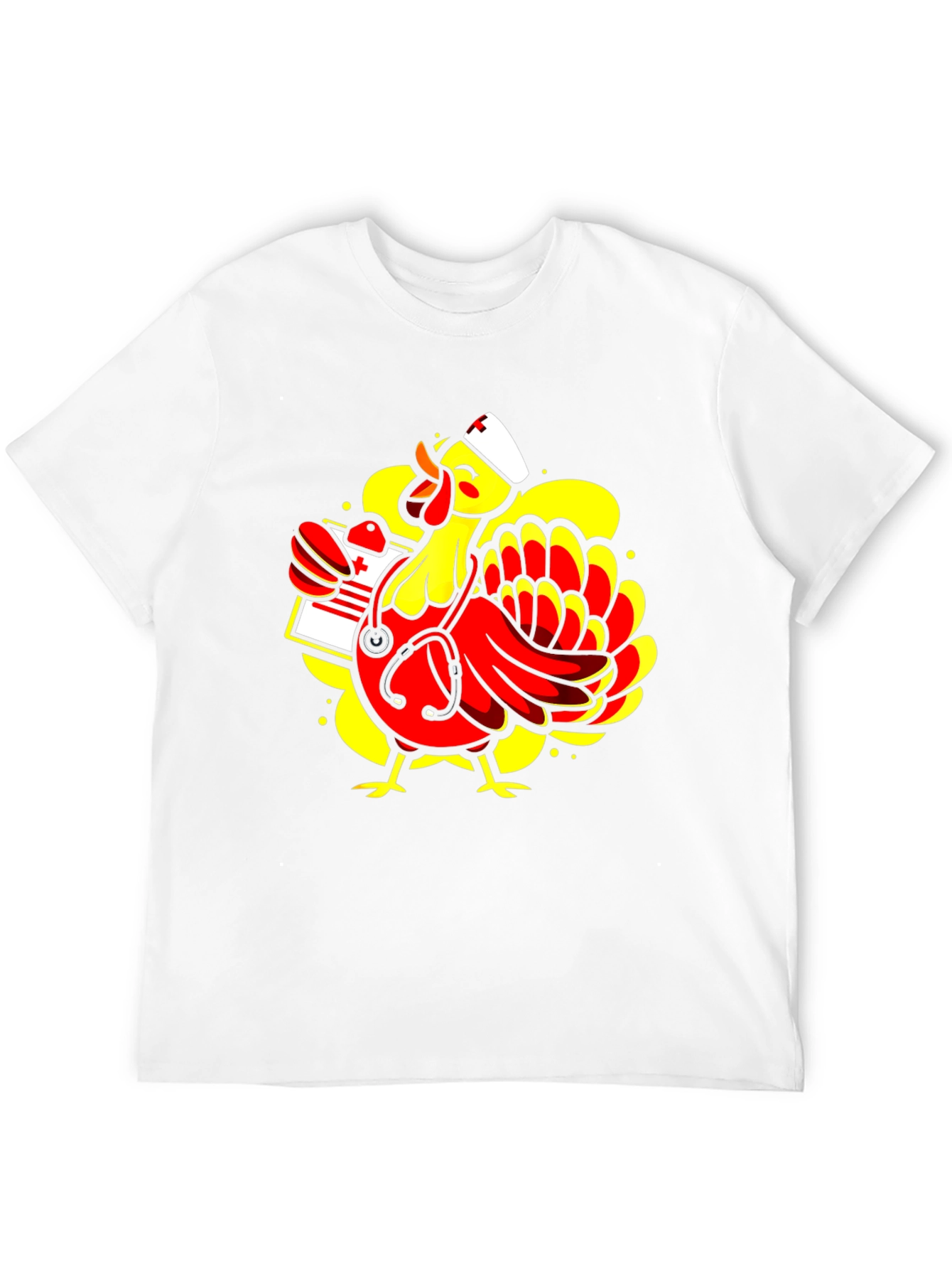 Black Nurse Chicken T-Shirt - Funny Animal Tee view 12