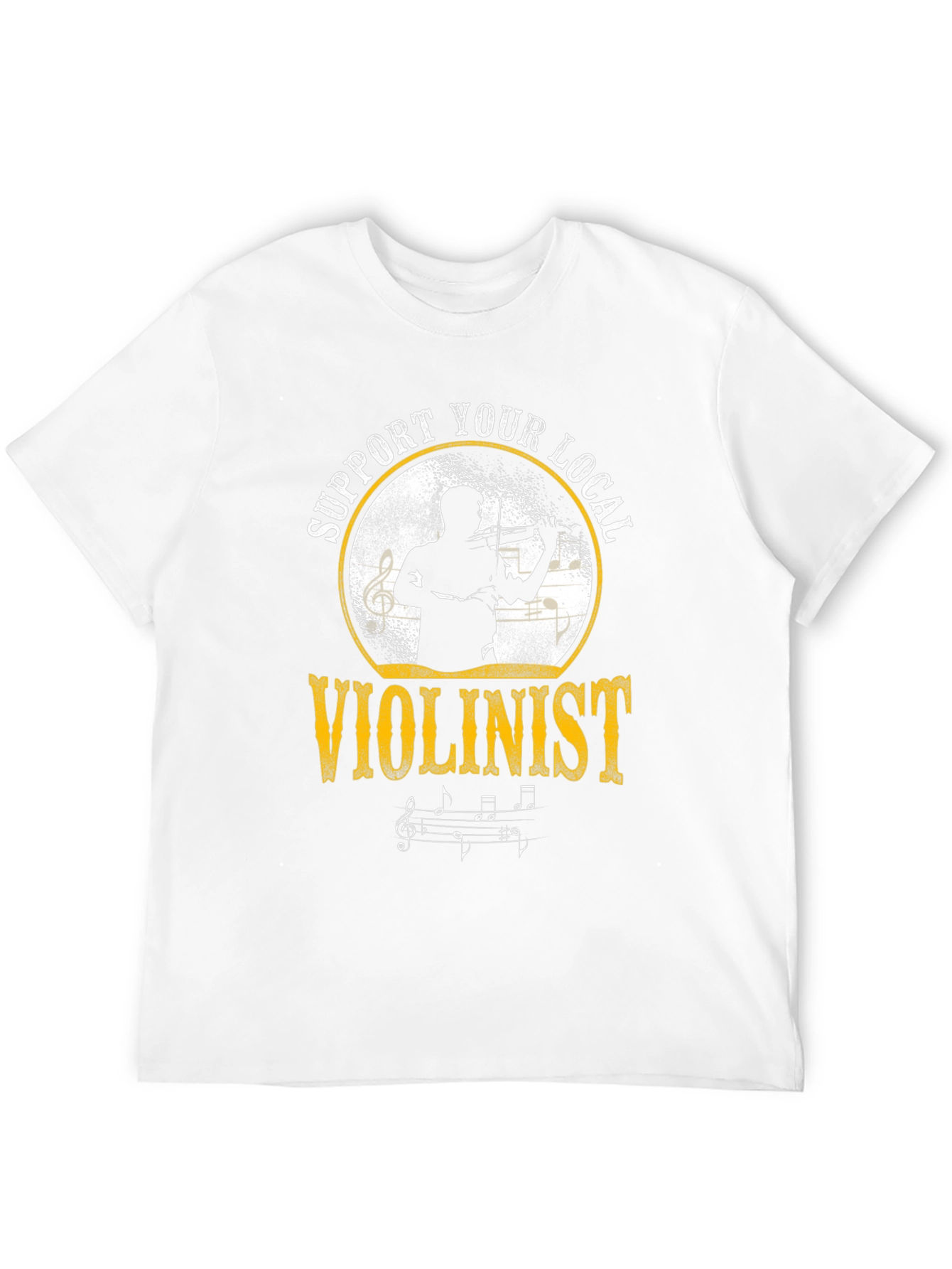 Black Support Your Local Violinist Tee view 12