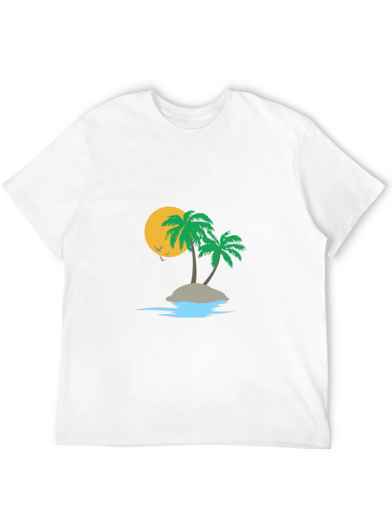 Black Tropical Island Graphic Tee view 12