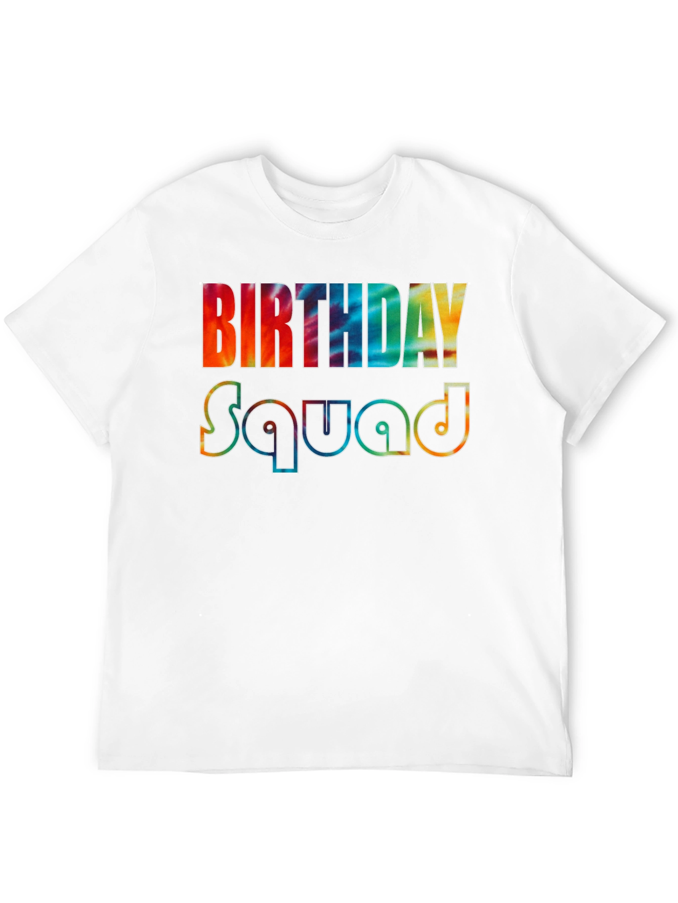 Black Birthday Squad Tie-Dye Graphic Tee view 12