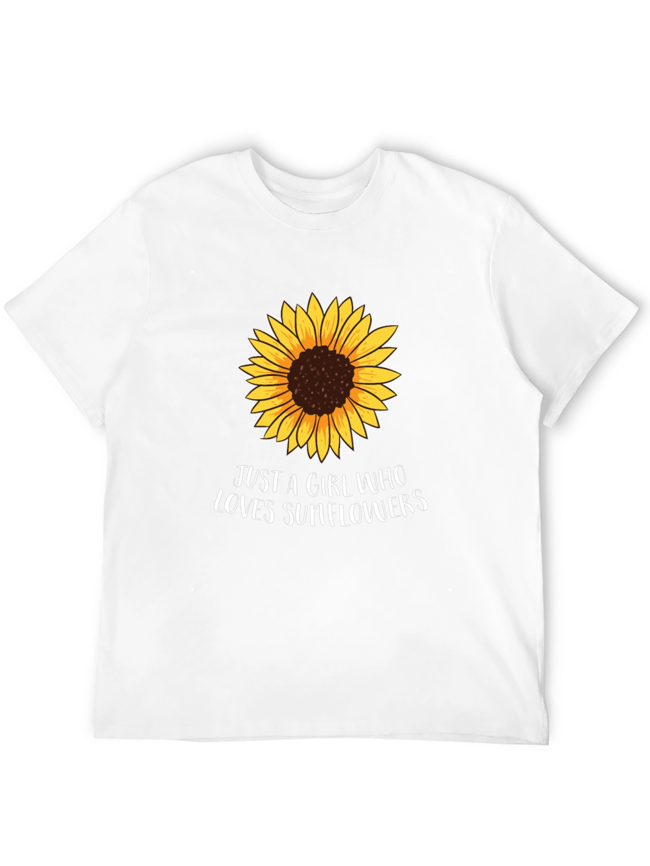 Black Sunflower Graphic Tee - "Just a Girl Who Loves Sunflowers" view 12