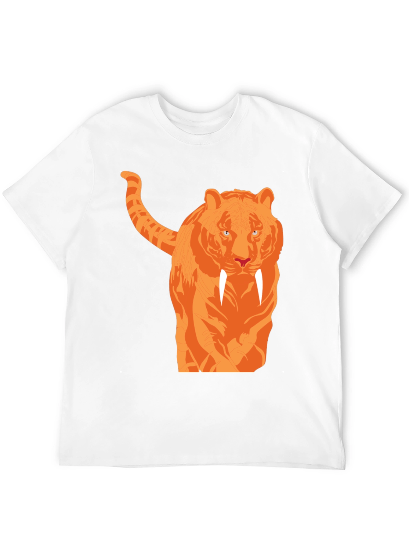 Black Cool Tiger Graphic Black T-Shirt view 12