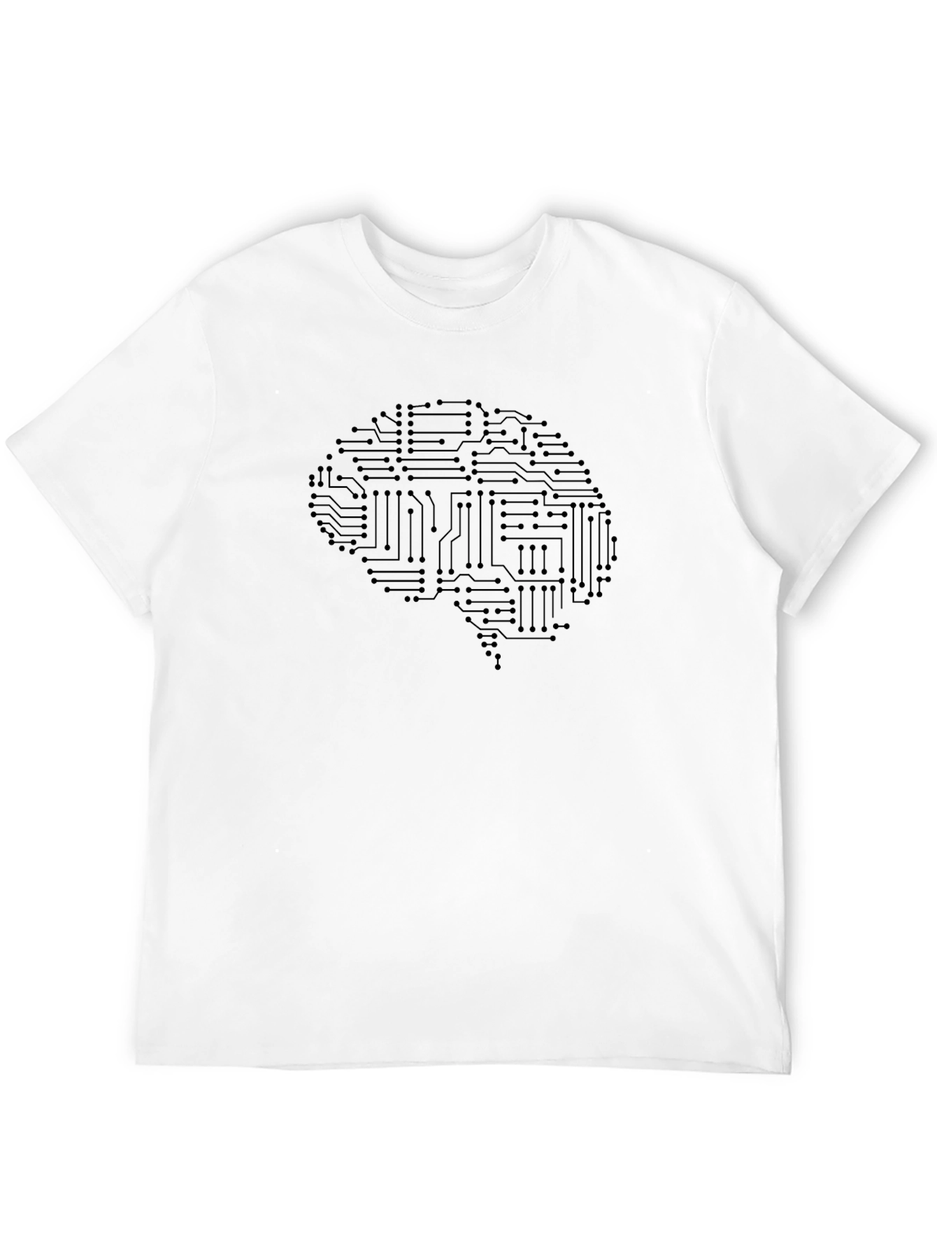 Black Brain Circuit Board Design T-Shirt - Smart Style view 12