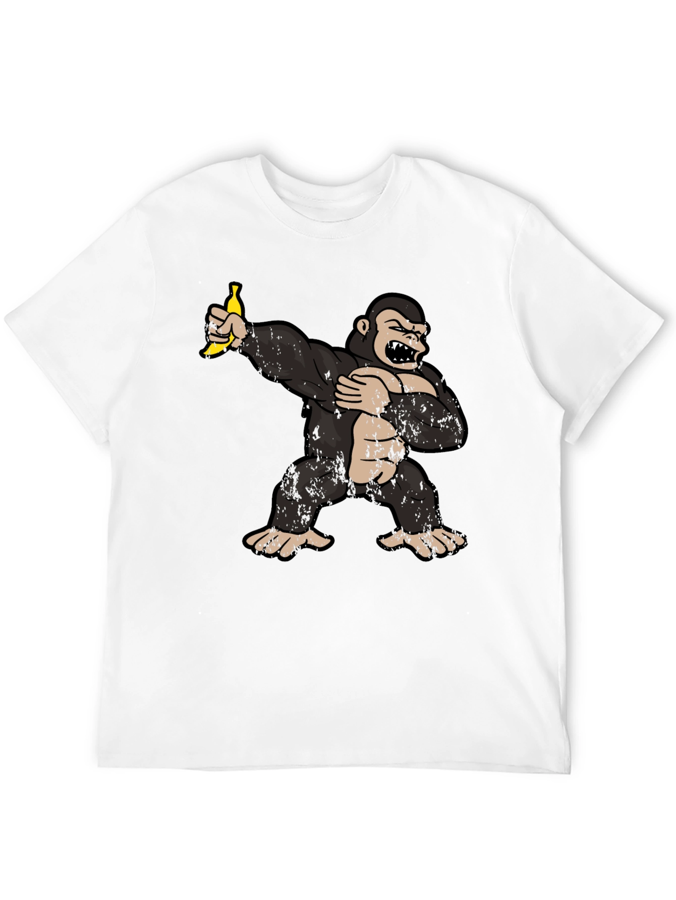 Black Dabbing Gorilla Graphic Tee - Funny Ape T-Shirt view 12
