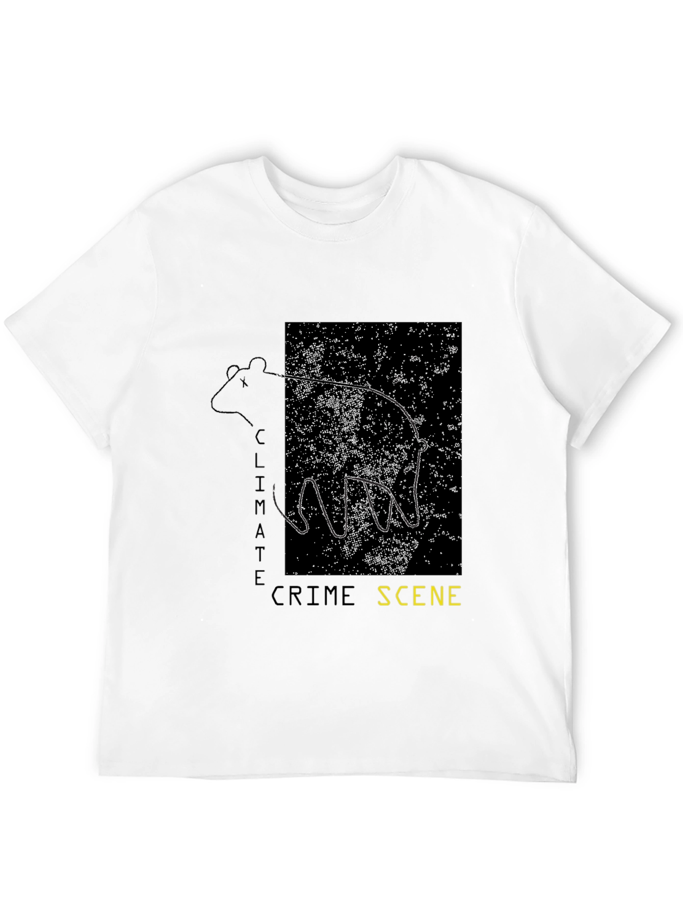 Black Climate Crime Scene T-Shirt view 12