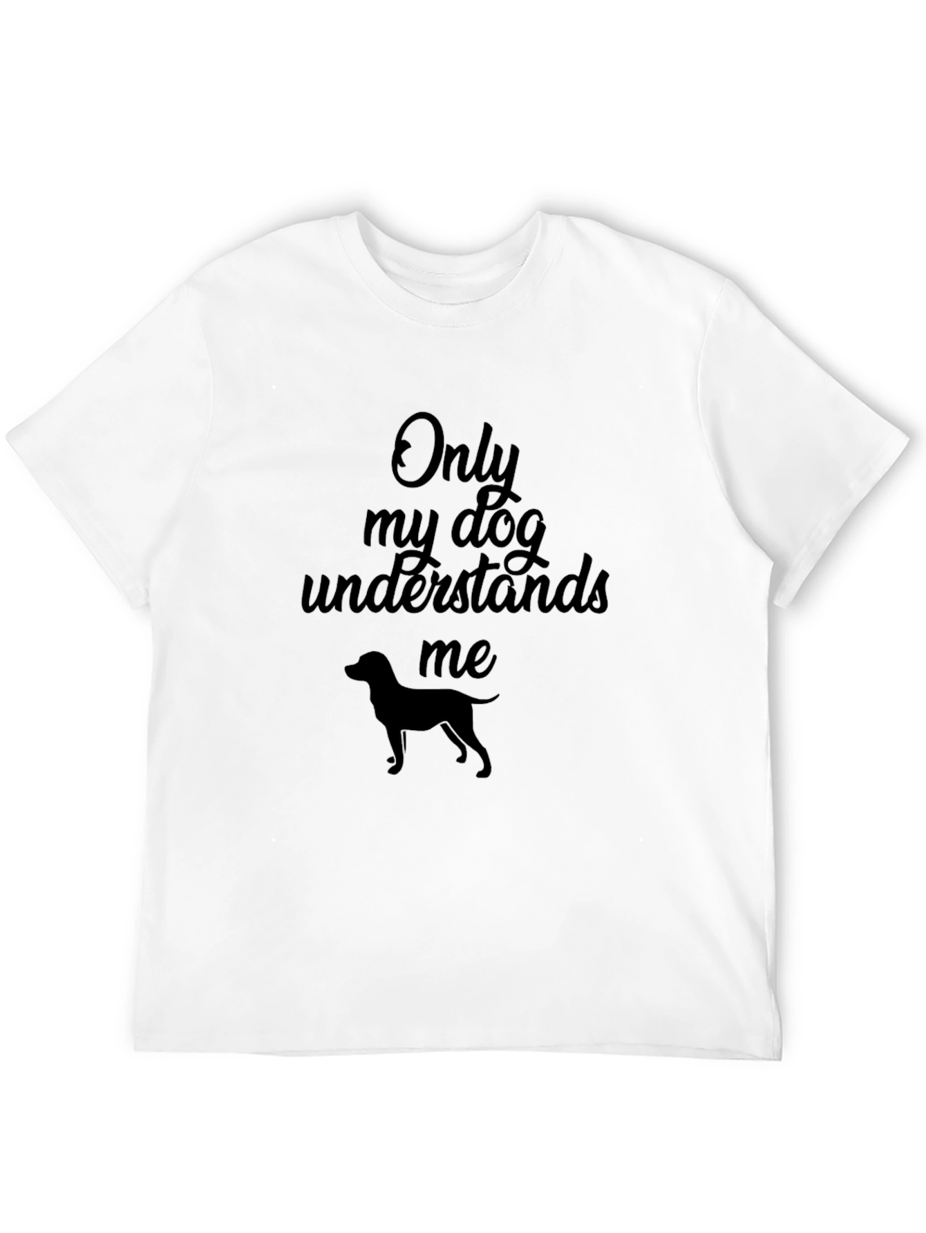 Black Dog Lover T-Shirt: Only My Dog Understands Me view 12