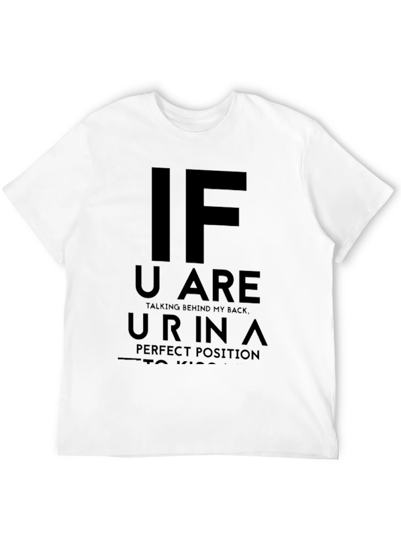 Black Funny Graphic Tee - Talking Behind My Back T-Shirt view 12