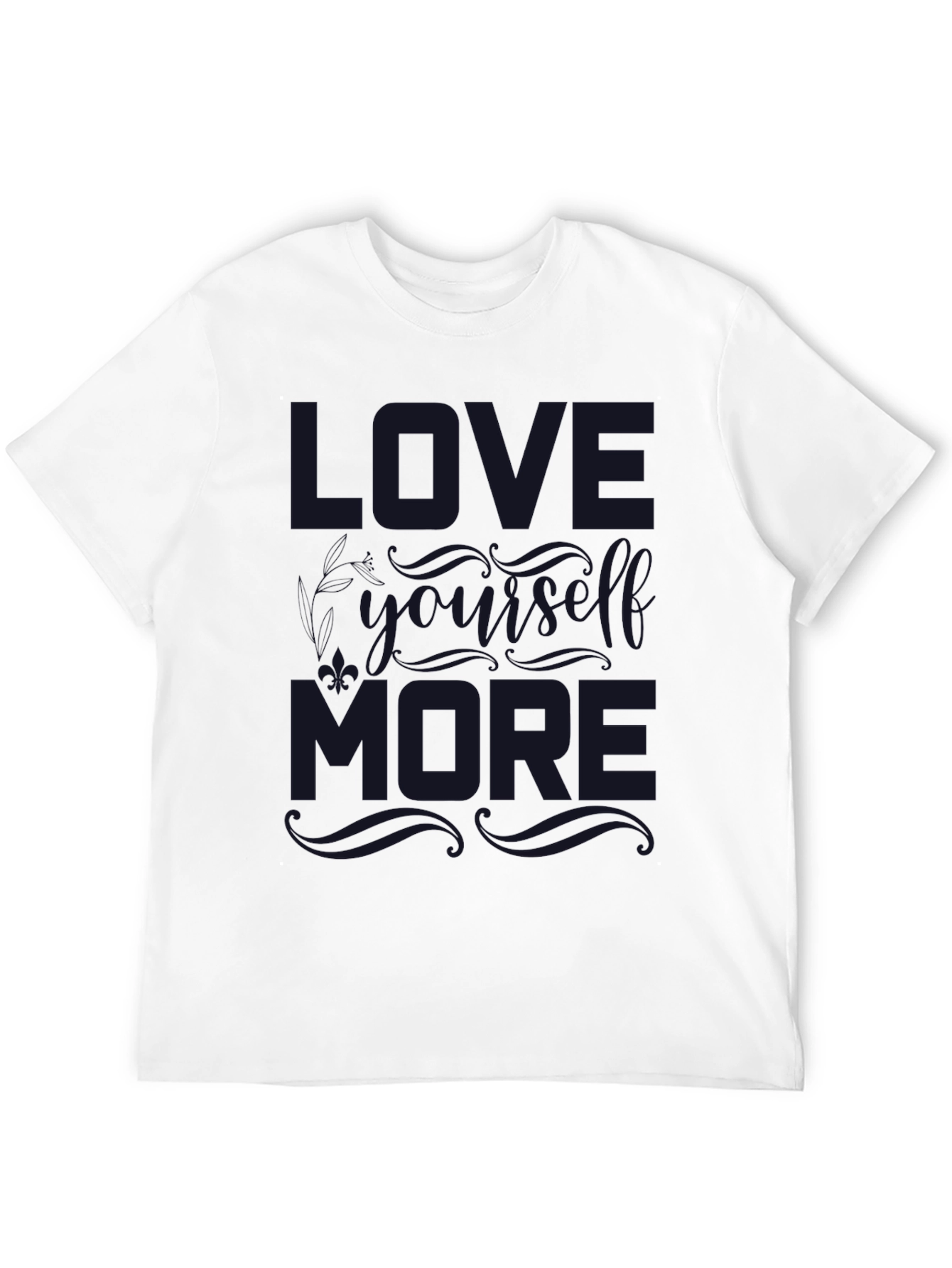 Black Love Yourself More Graphic T-Shirt view 12