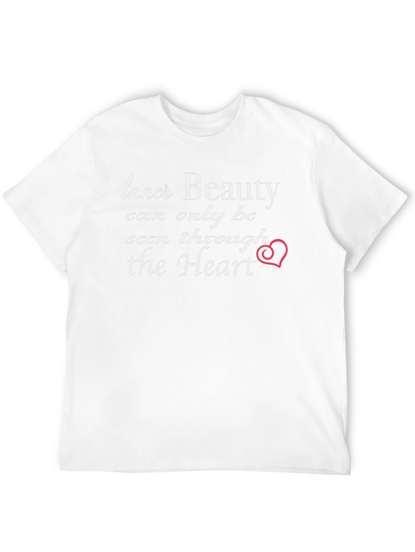 Black Inner Beauty Heart Graphic Black T-Shirt view 12