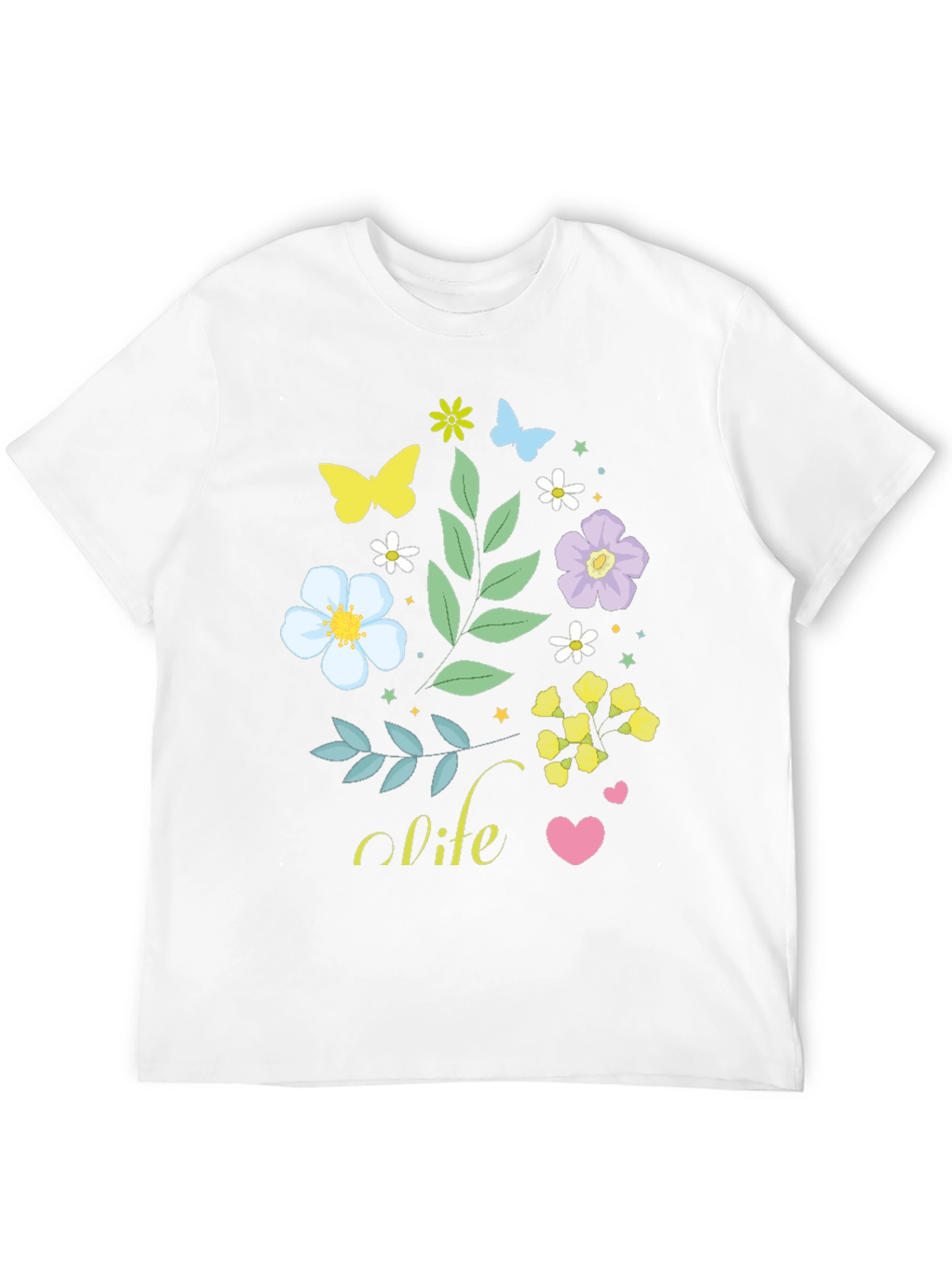 Black Floral 'Life' Graphic Tee - Black view 12