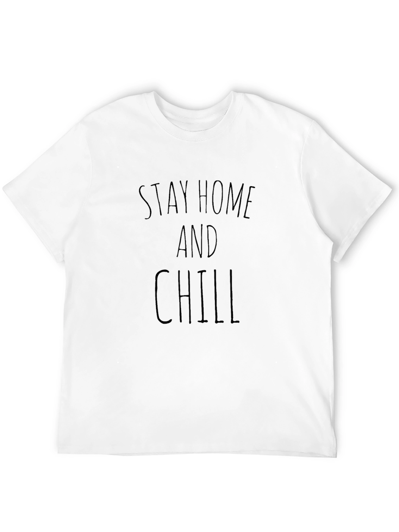 Black Stay Home and Chill Graphic Tee view 12