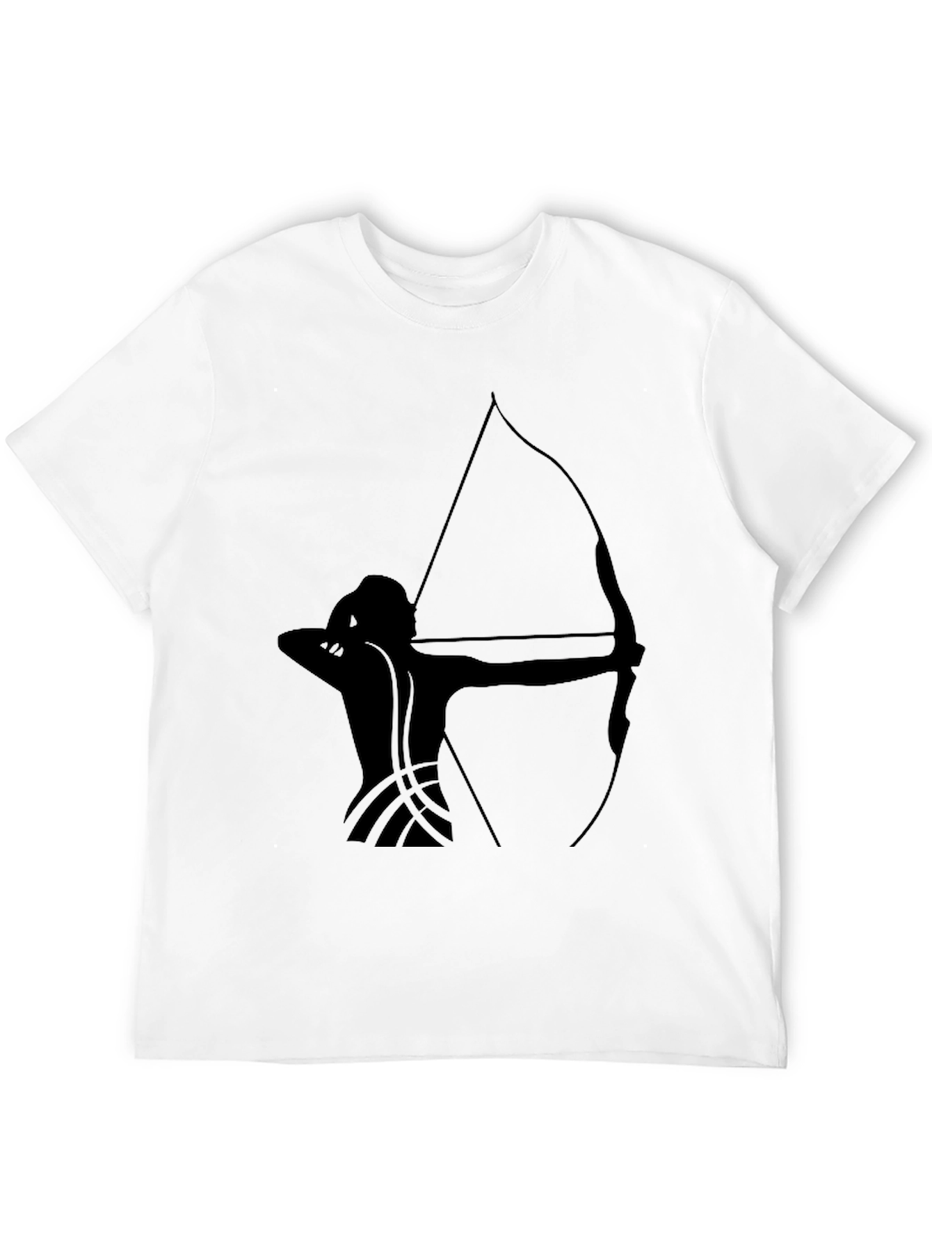 Black Archery Silhouette Black T-Shirt view 12