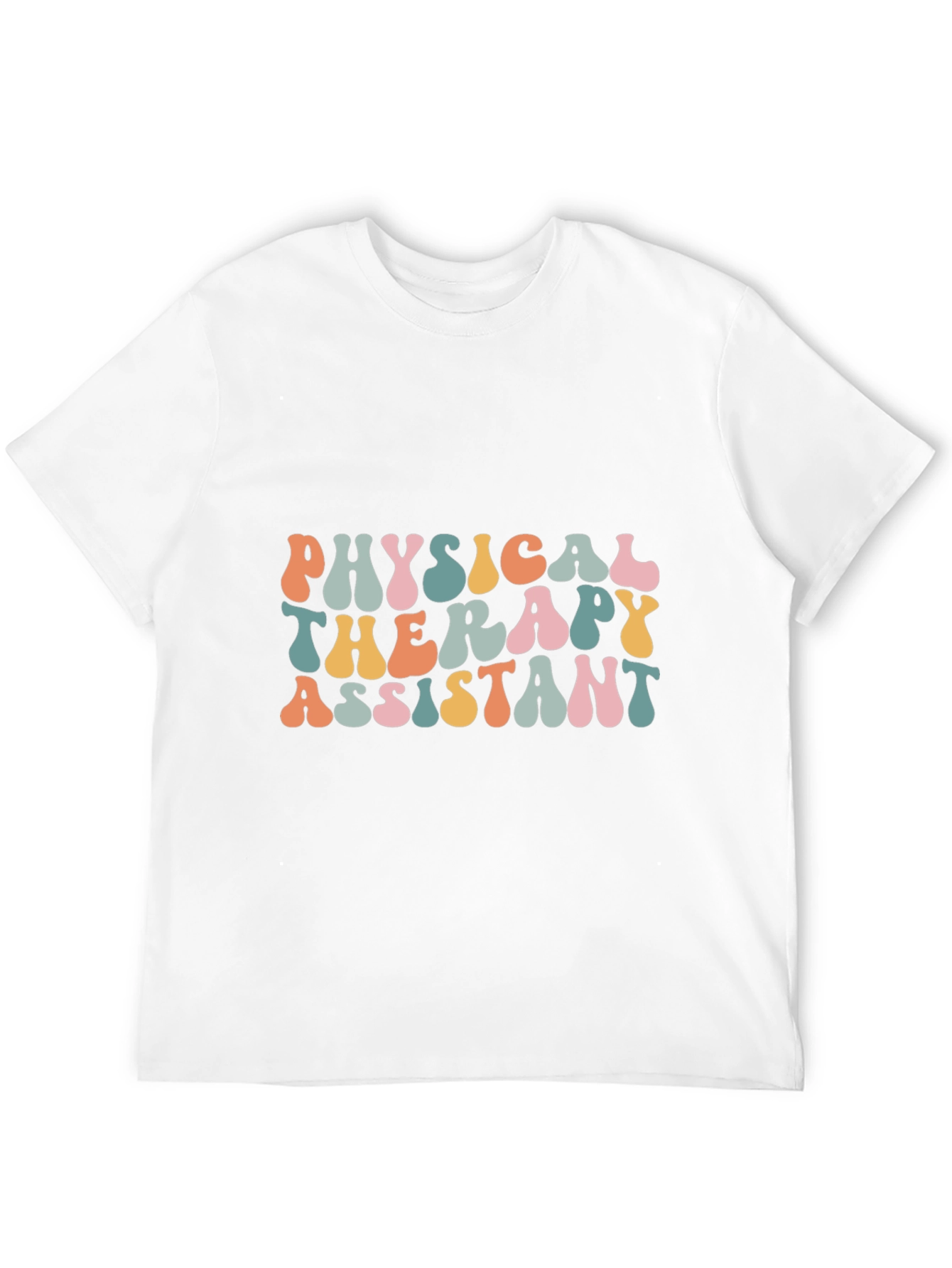 Black Physical Therapy Assistant Retro T-Shirt view 12