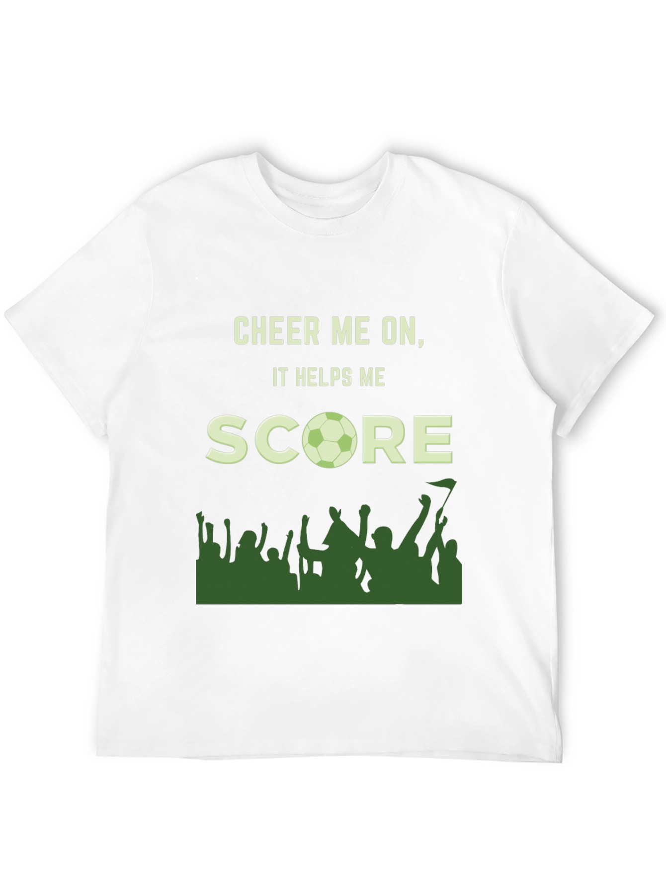 Black Cheer Me On Soccer T-Shirt view 12
