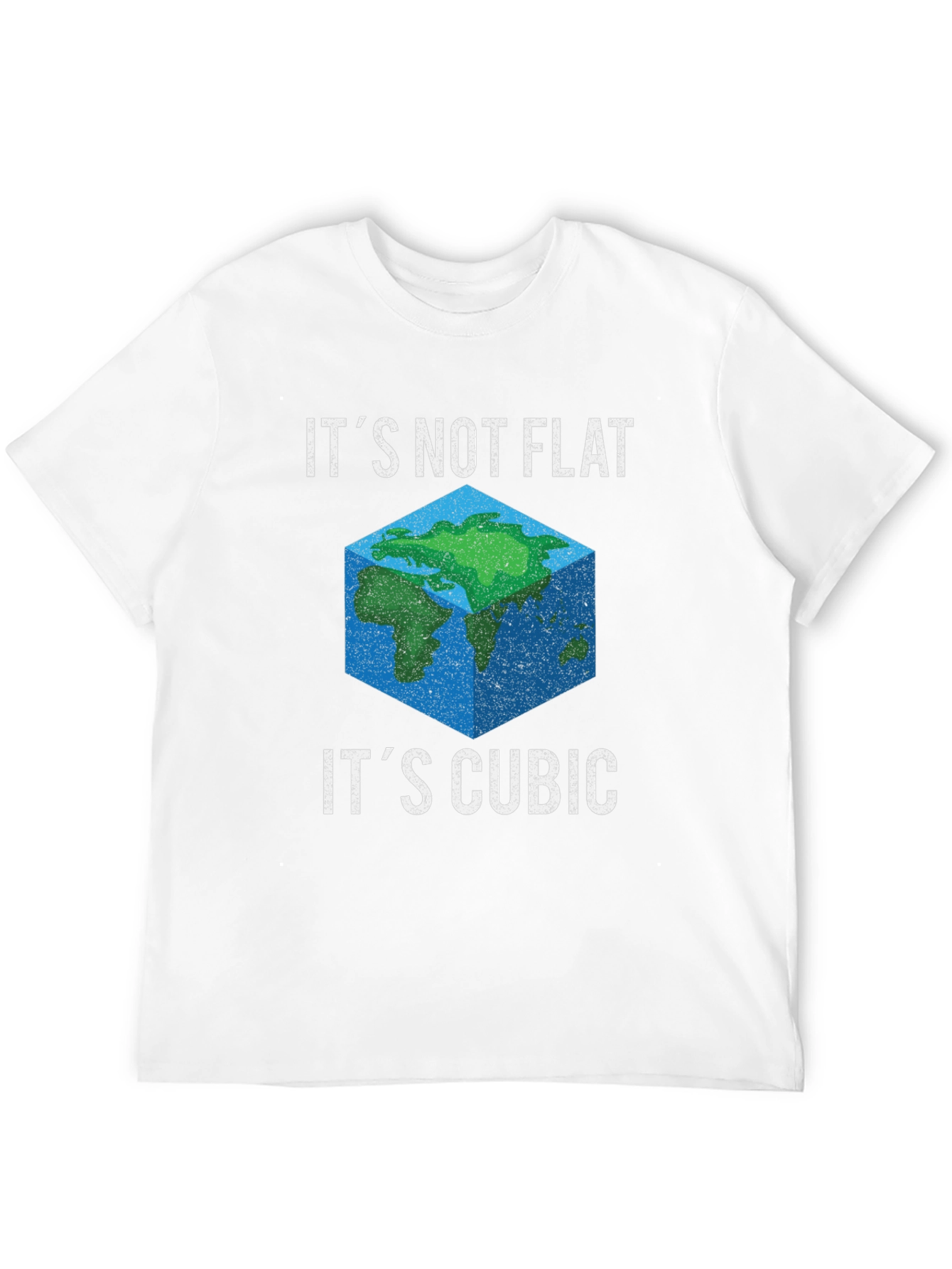 Black Cubic Earth Graphic Tee - Funny Flat Earth Alternative view 12