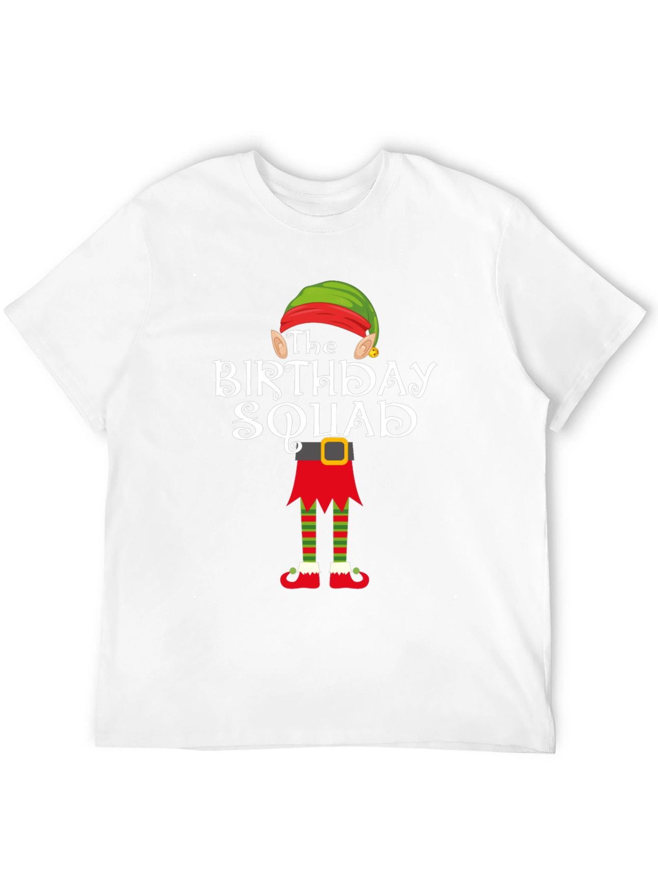 Black Birthday Squad Elf T-Shirt view 12
