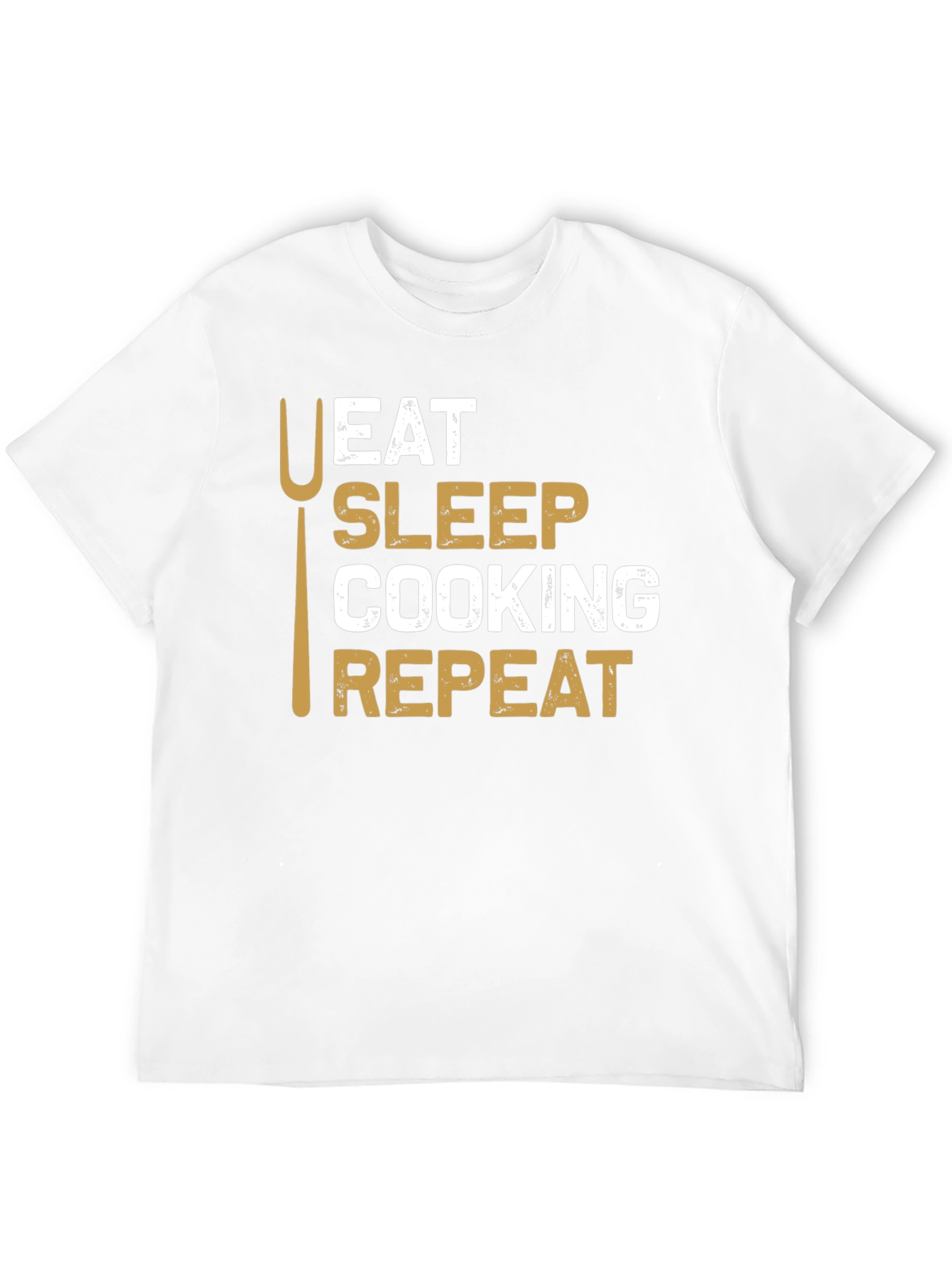Black Eat Sleep Cooking Repeat T-Shirt - Chef Gift view 12